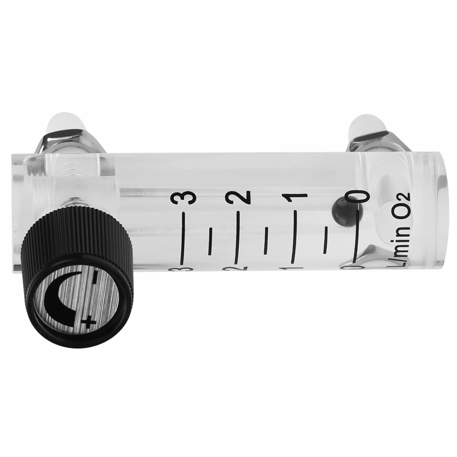 Fafeicy Medidor de flujo de gas acrílico con válvula de control 0-3 LPM 0-60°C 5% precisión