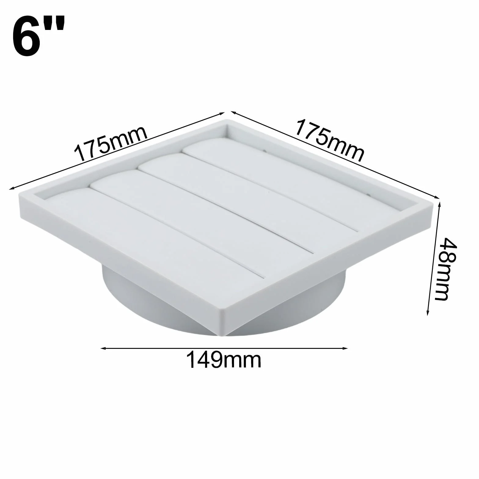 Cubierta para conducto de escape de ventilación ABS anti-UV protección contra plagas
