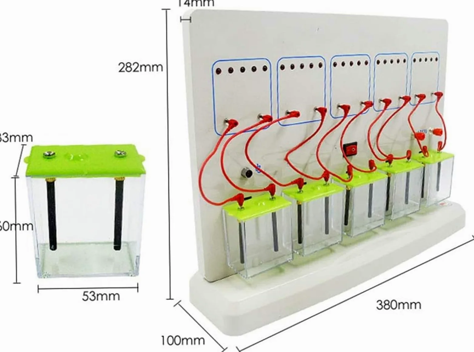 Demostrador De Conductividad Electrolitos 12 V CA, Probador Solución Pantalla LED Electrodo Grafito, Instrumento Enseñanza Experimental