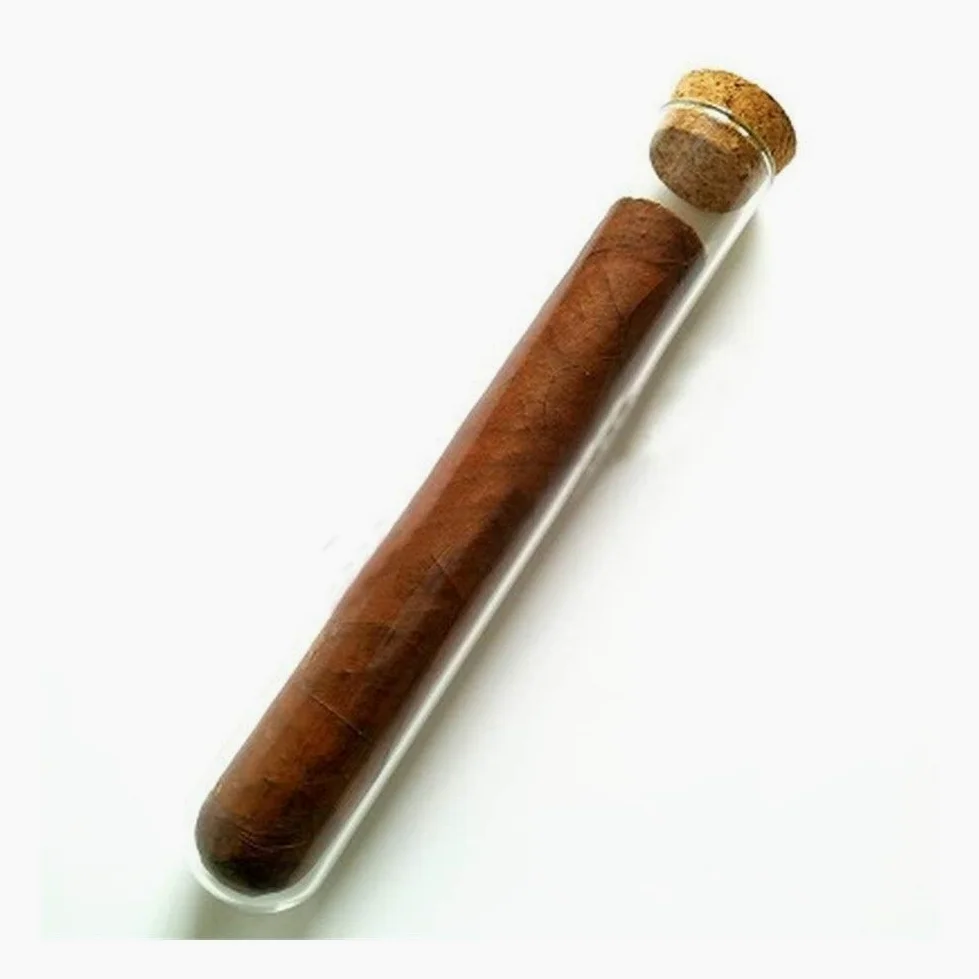 BAtlam Tubos de ensayo 30 unids/Lote Tubo de ensayo de Vidrio, 20mm * 200mm, con Fondo Redondo de Corcho Tubo de Embalaje de cigarros cristalería de Laboratorio, Laboratorio Escolar General