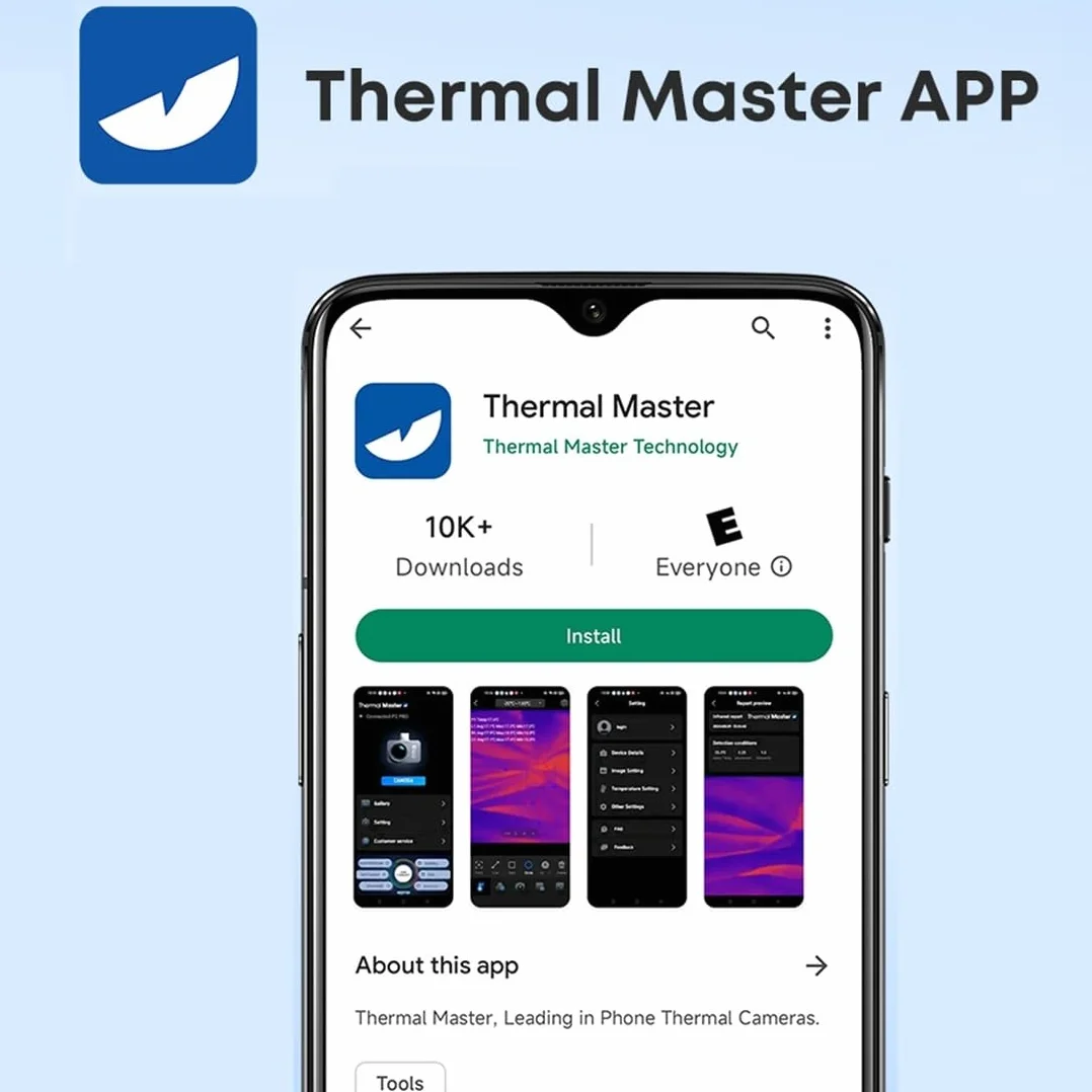 Thermal Master Cámara térmica P2 Pro para Android movil, Infrarrojo con Lente Macro, resolución superfina IR 512 x 384, medición de Temperatura hasta 600 ºC, Zoom de 15 aumentos, diminuta, 9 g