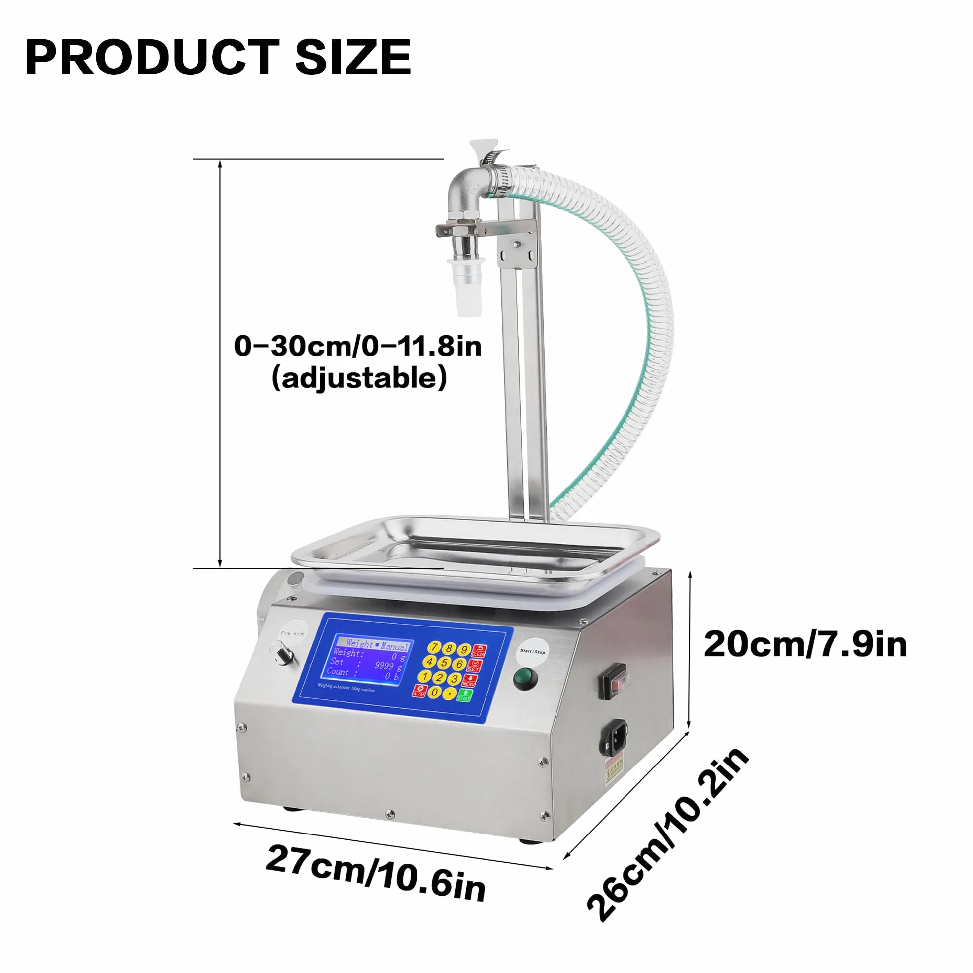 Máquina de Llenado Automático para Líquidos Viscosos - Miel, Pegamento, Aceite, Tahini (20ml-10L) | Llenado Preciso | Para Botellas y Envases
