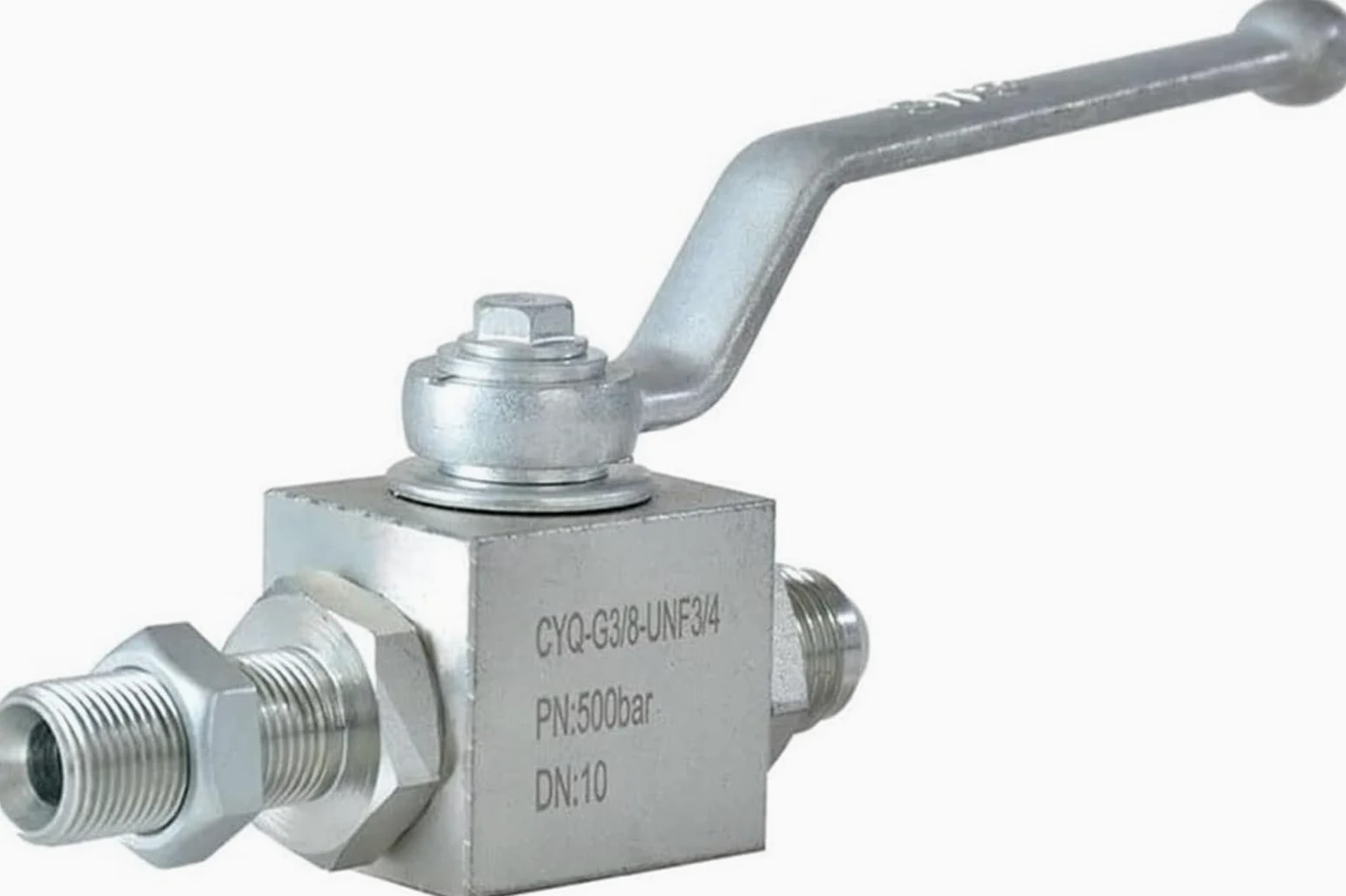 Válvula de bola con palanca de cierre, válvulas for tuberías de aire/agua y gas, válvulas de bola de alta presión de acero al carbono galvanizado con rosca externa (1 unidad)(DN20)