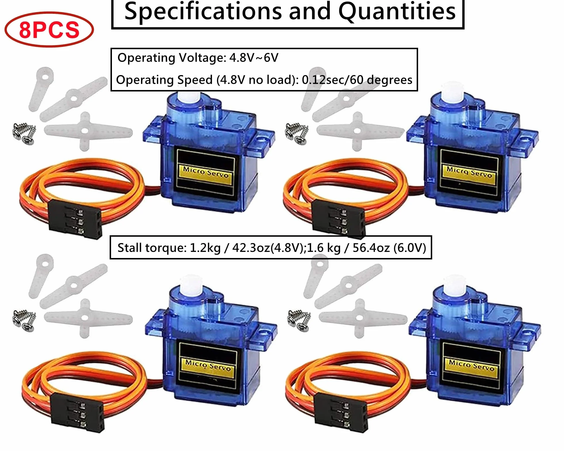 HUAZIZ SG90 9g Micro Servo para RC Helicóptero Avión