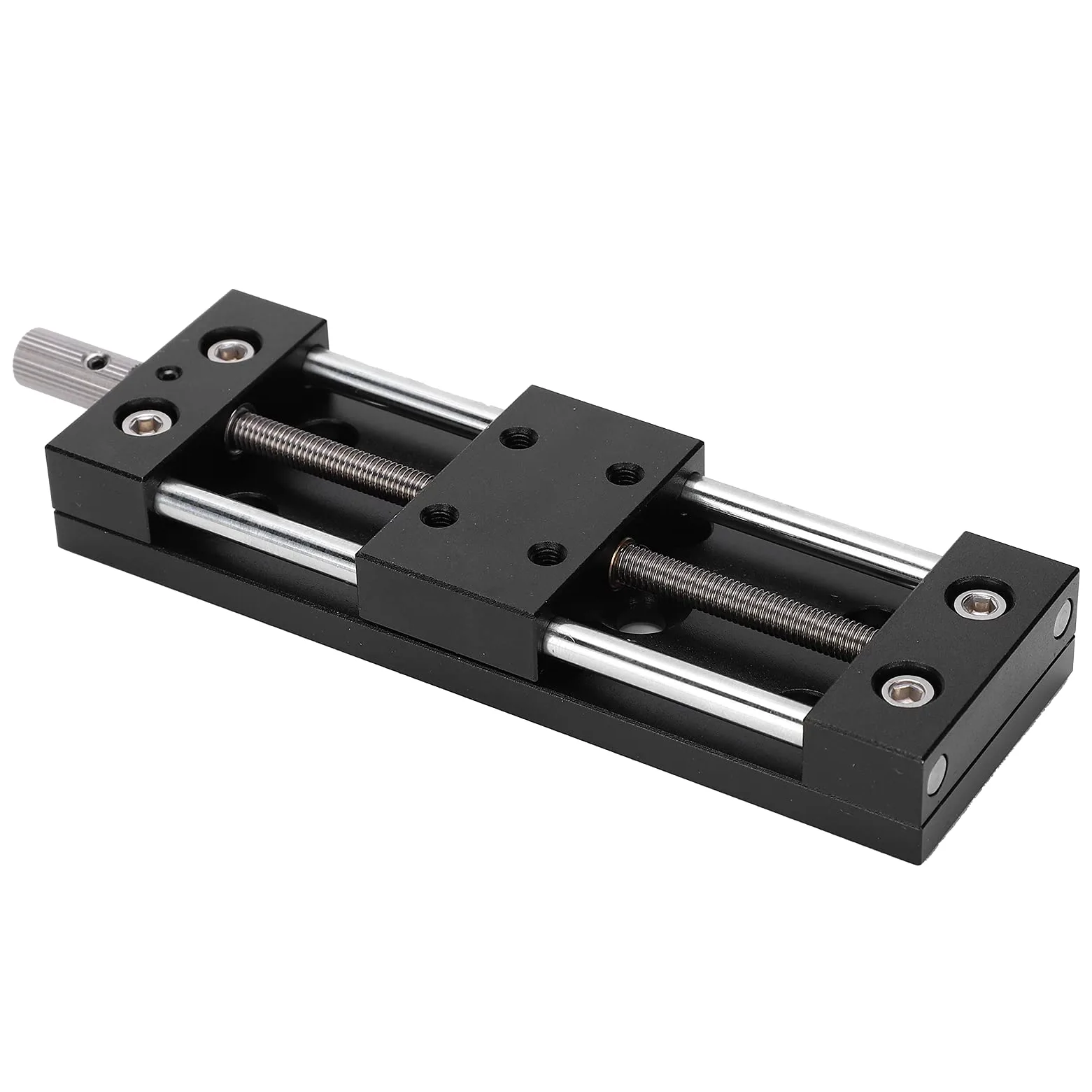SP40A - Mesa deslizante DB65, eje X - Perilla manual de ajuste fino, plataforma de corte de aleación de aluminio, guía en de milano de 65 mm de carrera para microscopios e