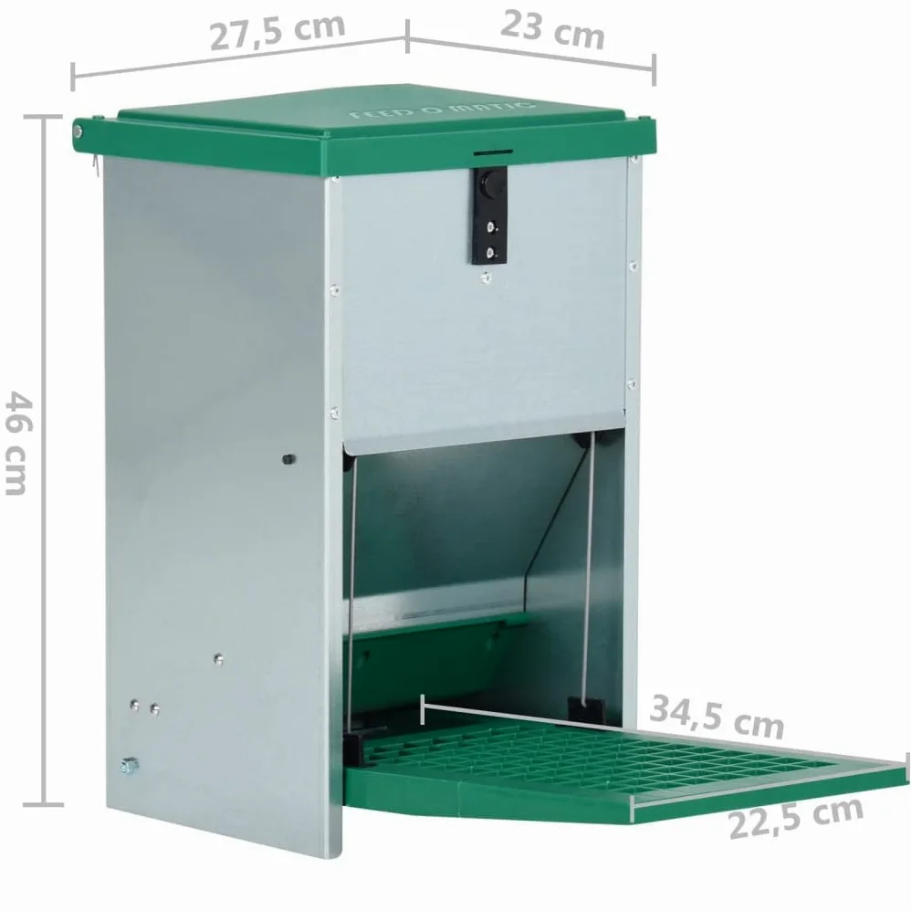 vidaXL Comedero Automático para Aves de Corral con Pedal 8 kg Dispensador