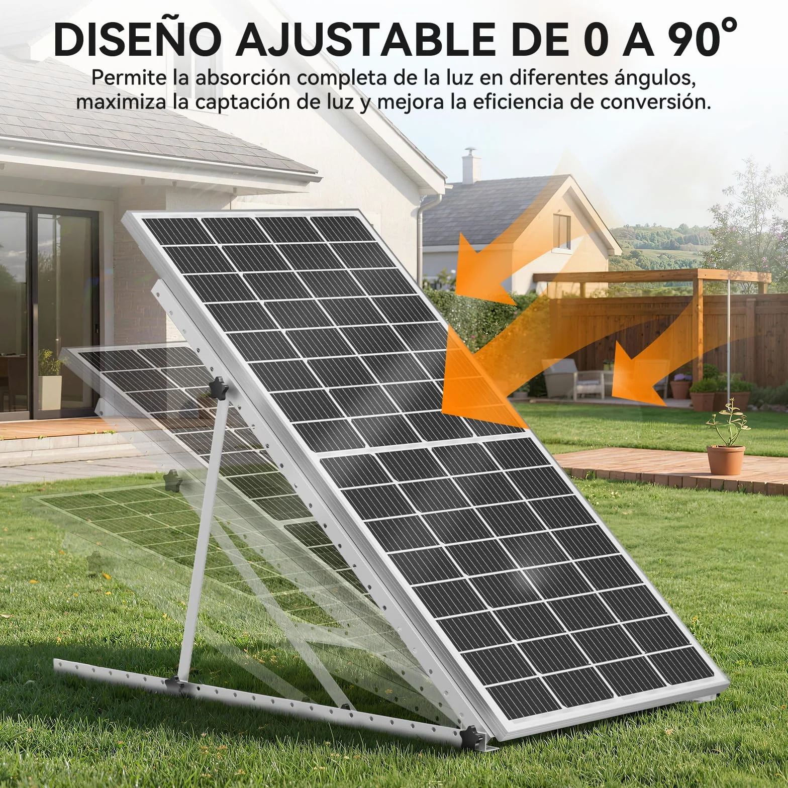 4 juegos de 47 pulgadas de anodización de 47 pulgadas, soportes de montaje ajustables para panel solar, patas inclinables plegables, soporte de paneles solares de 100, 200, 300, 400, 500 W, 4-8 (4PCS)