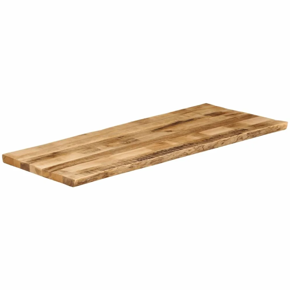 vidaXL Tablero de Mesa Borde Natural Madera Maciza Mango 140x60x2,5 cm, Superficie de Mesa, Tablero de Mesa de Madera, Tablero de reemplazo