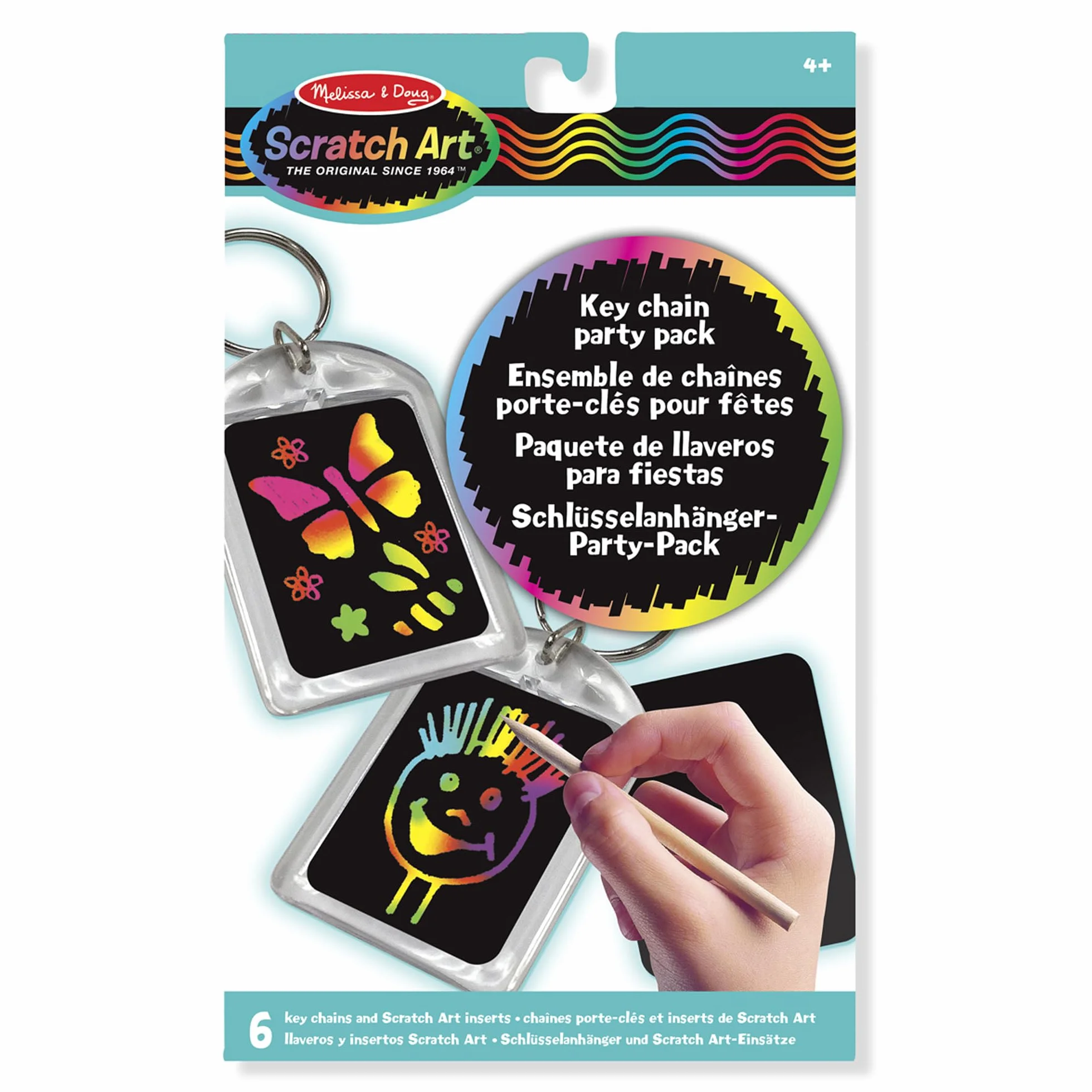 Paquete De Fiesta Scratch Art Llaveros