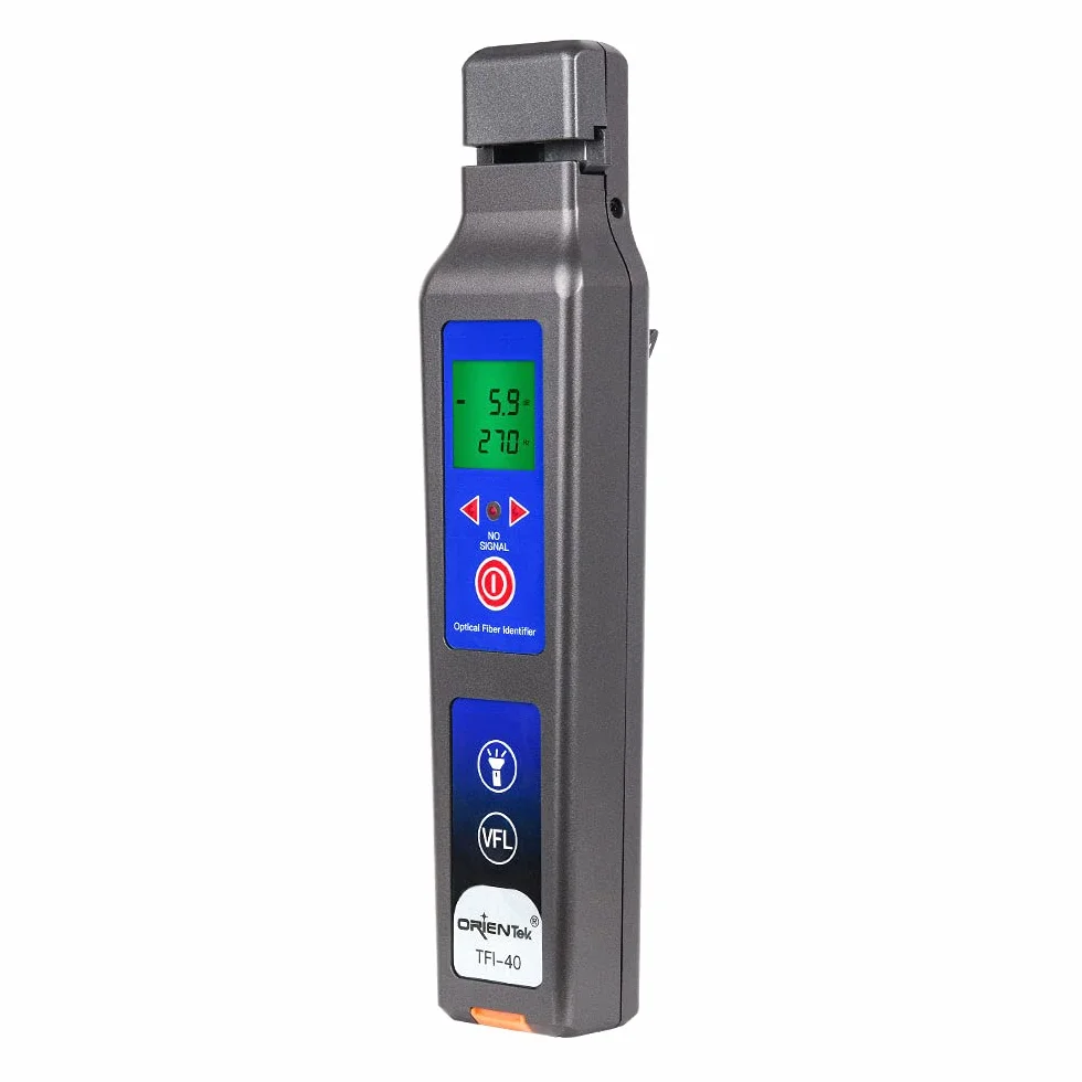 ORIENTEK TFI-40 Identificador de fibra óptica todo en uno, detector de fibra en vivo, identificador de tráfico de fibra OFI