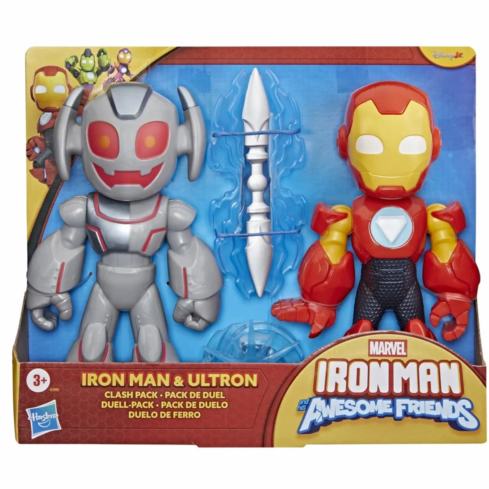 Marvel Iron Man & Ultron Pack de Duelo Figuras Gigantes de acción Doble