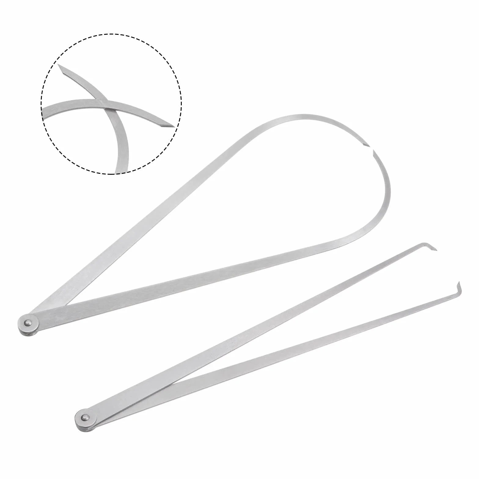 QUARKZMAN Calibrador Fijo Interno/Externo 400mm 16 Pulgadas Acero Herramienta Medición