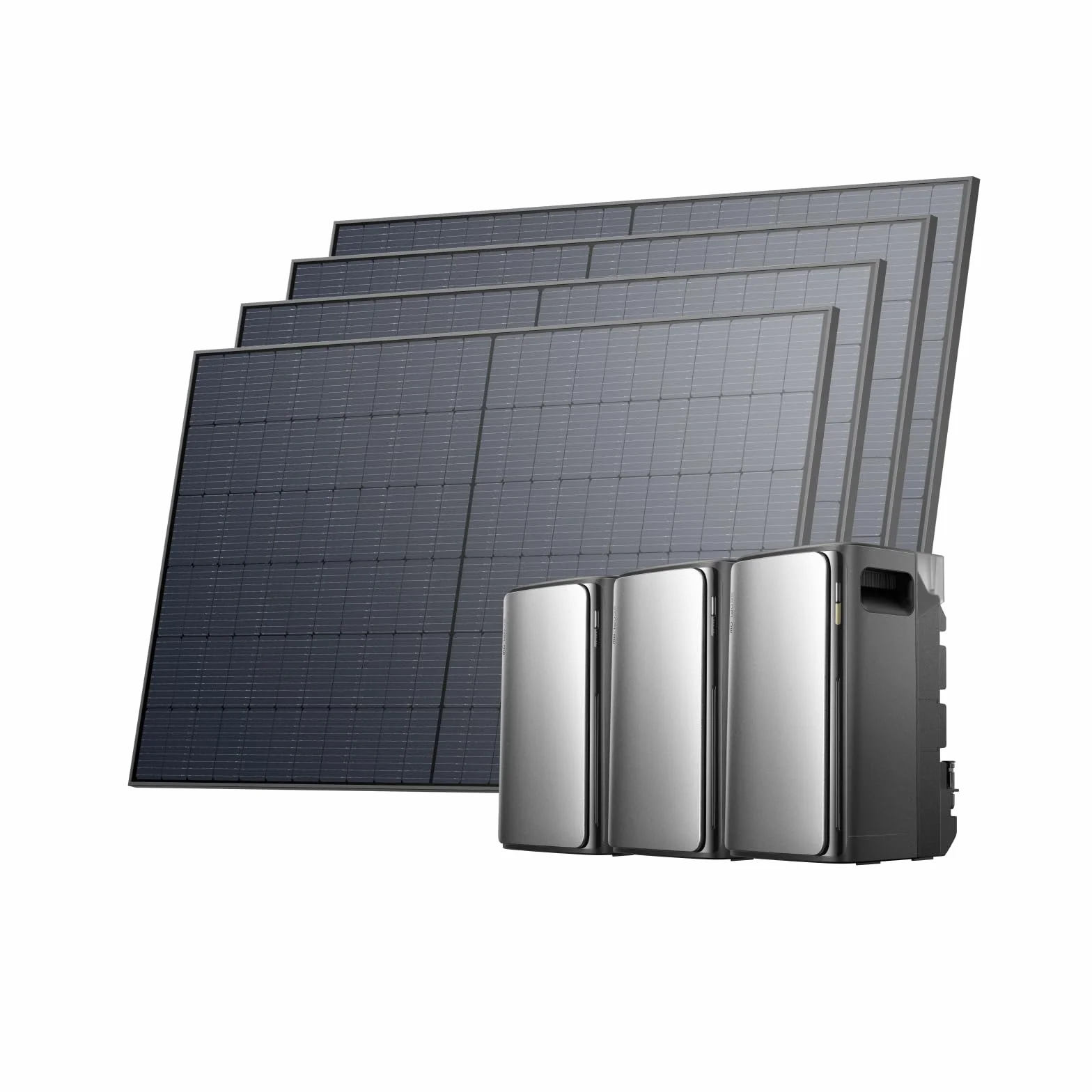 ECOFLOW Stream Ultra y 2 x AC Pro 5,76 kWh, con Almacenamiento de 2080 W baterías para Kit Solar con 4 Paneles solares de 500 W, Doble conexión AC, Capacidad hasta 11,52 kWh, Smart AI, Plug &Play