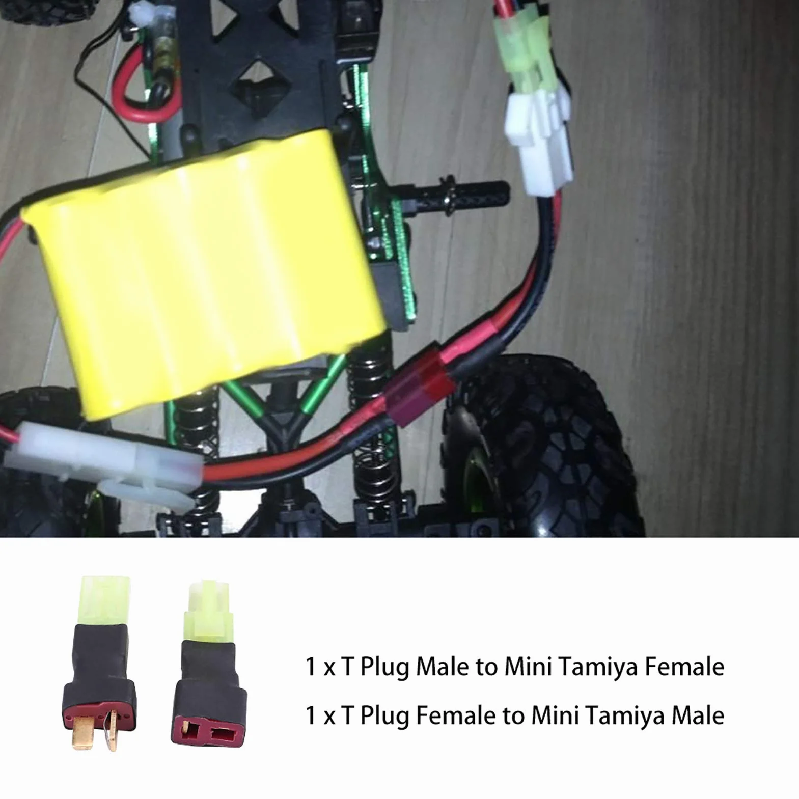 Adaptador Hembra T a Macho Deans Plug conector coche avión helicóptero Quadcopter batería Lipo RC