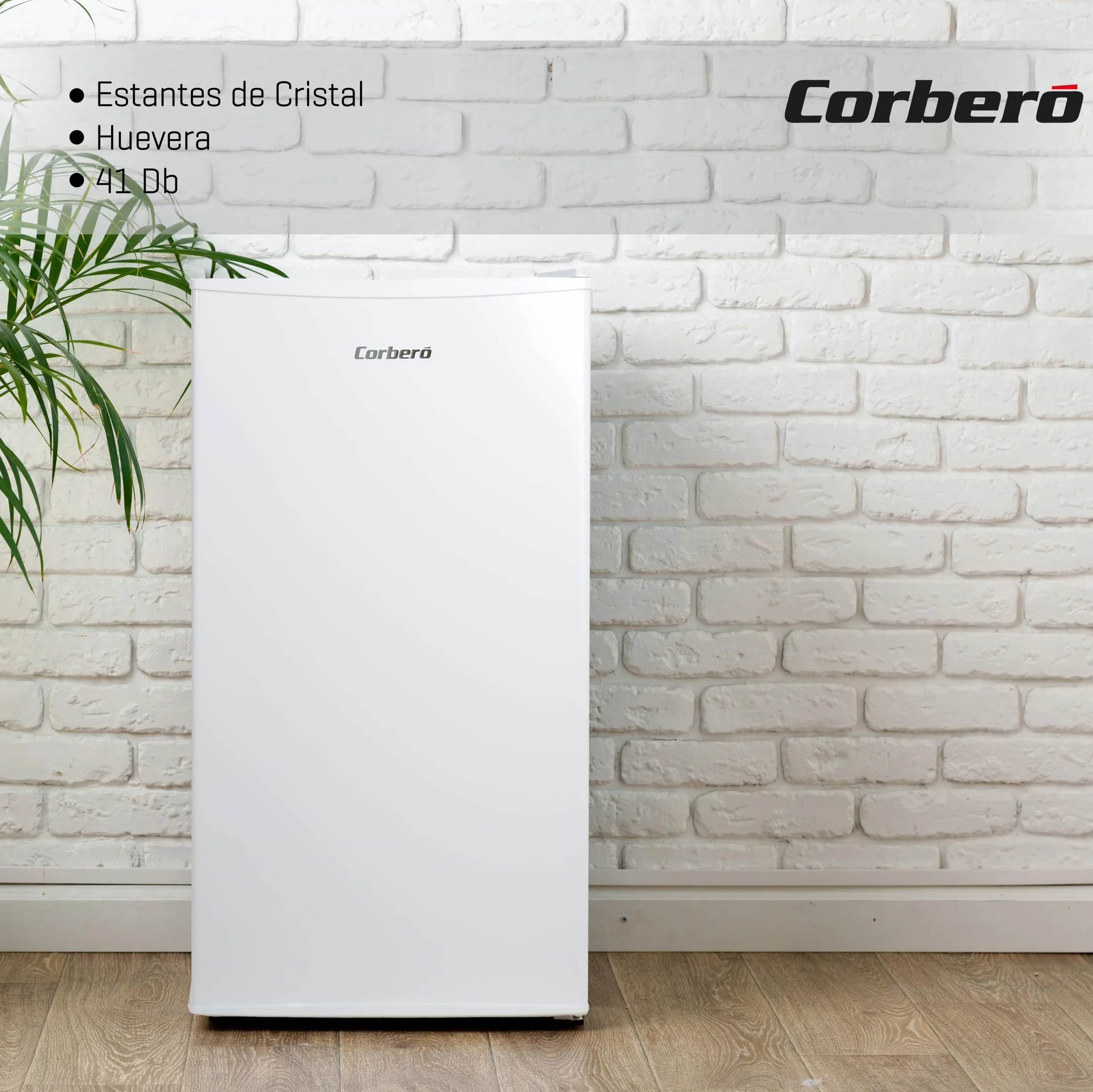 Corberó Frigorífico 1 Puerta CF1PM8024 80L+12L Congelador 84.5 cm Blanco