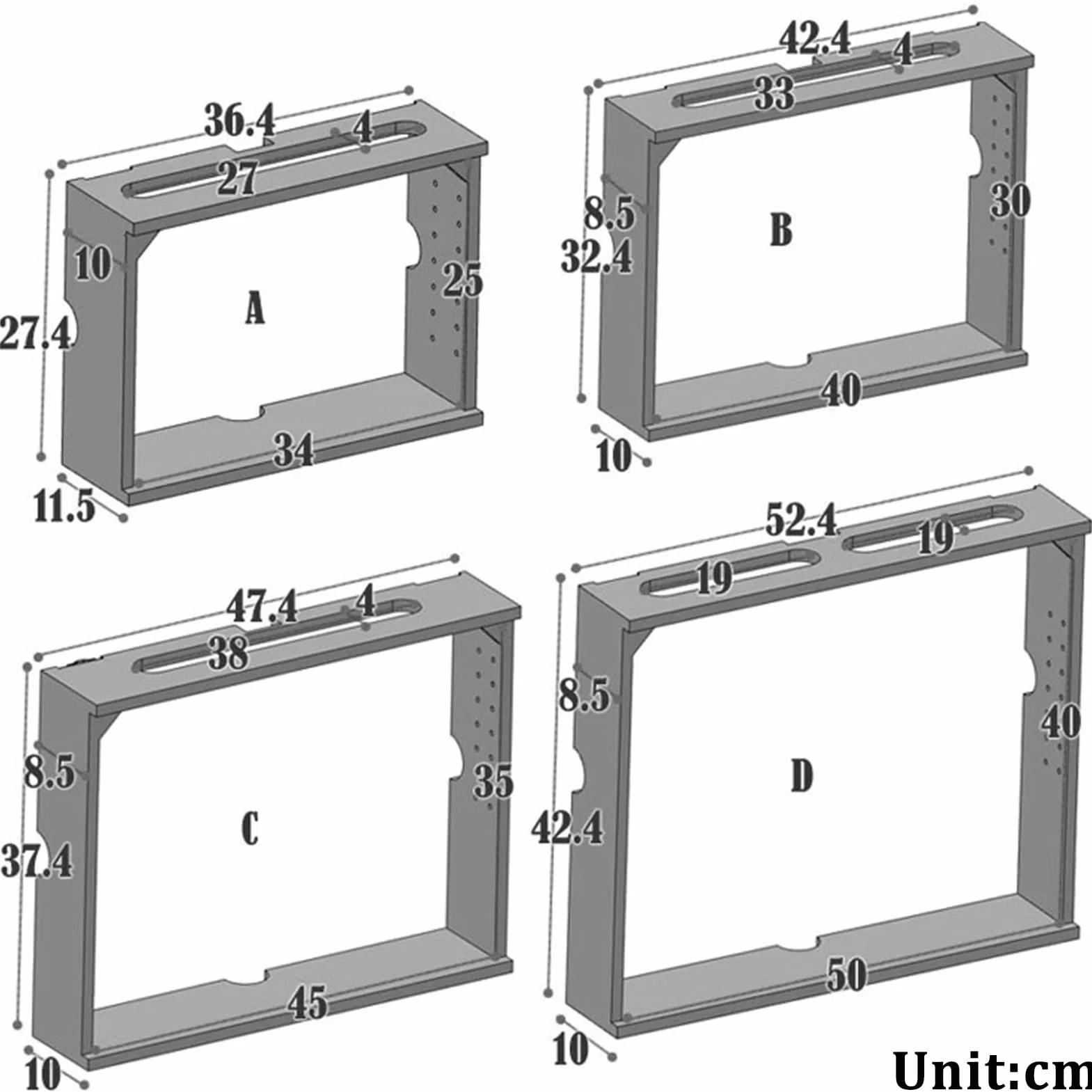 Caja de Almacenamiento del enrutador de Montura de Pared WiFi Network Set-Top Box Modem Cable Cover Potencia organizada para la Sala de Estar de Dormitorio en casa