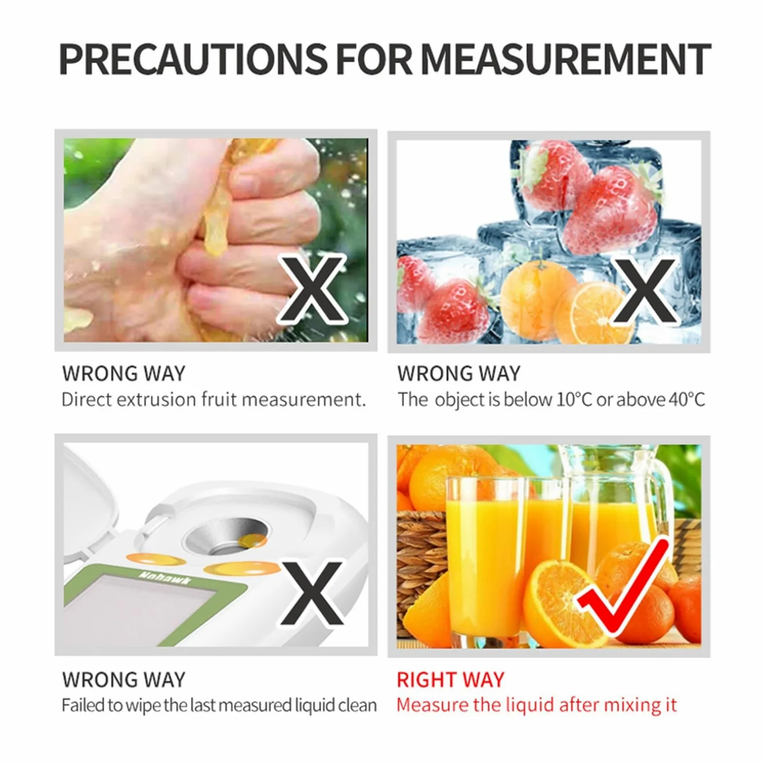 Refractómetro Digital 0-55%, medidor, medidor de Jugo de Frutas, Bebidas, Contenido de azúcar, Instrumento de medición, medidor de azúcar