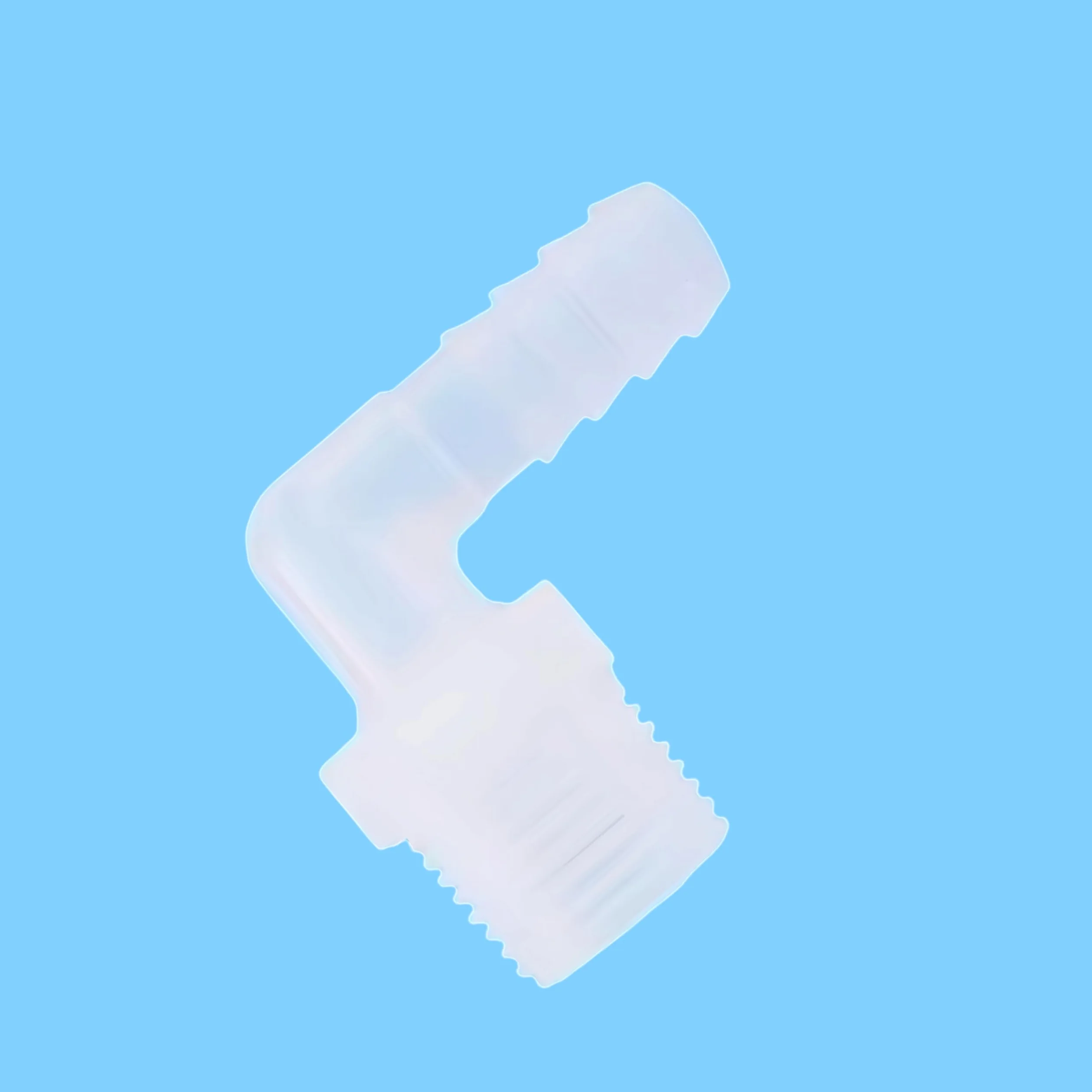 Conector de lengüeta for manguera de plástico reutilizable, conector adaptador de rosca macho 3/8G for combustible, líquido, paquete de 100 unidades(5/16inch 3/8G L-Type)