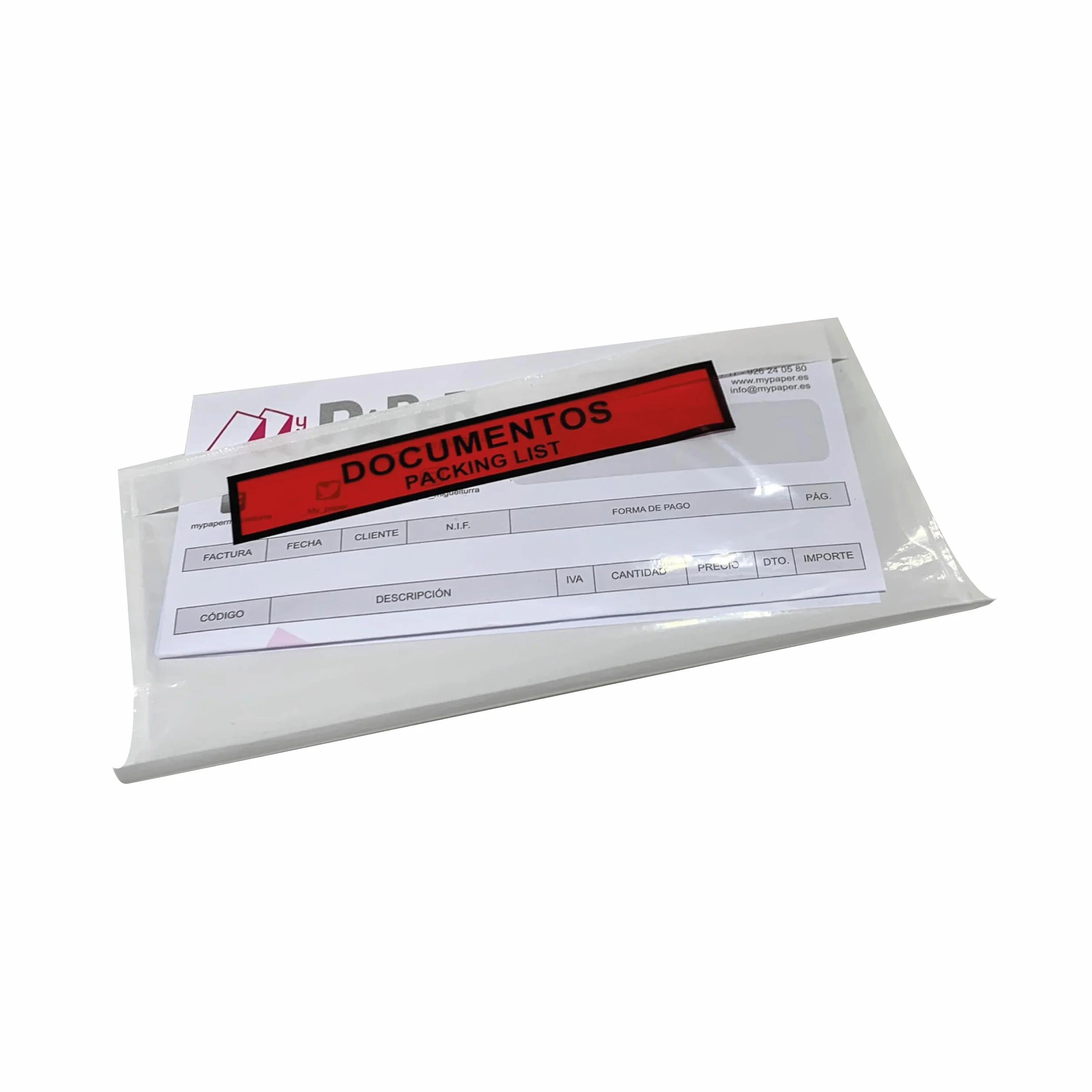 Sobres Packing List 240x140 mm – Caja de 250 Unidades – Adhesivos Transparentes para Documentos