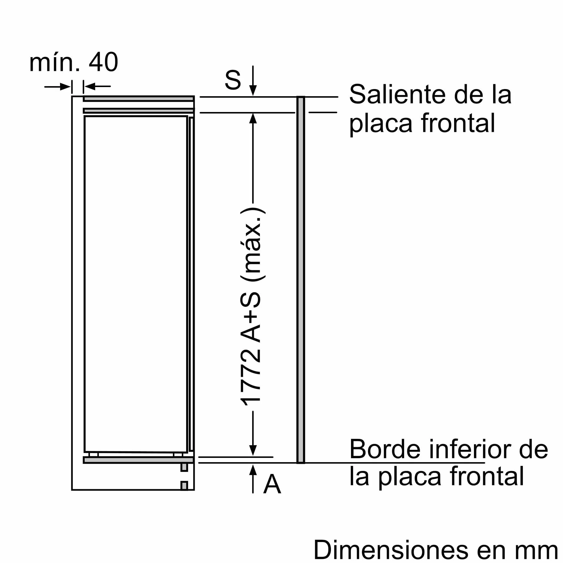 Bosch Congelador Integrable Serie 6 NoFrost 56 cm GIN81ACE0