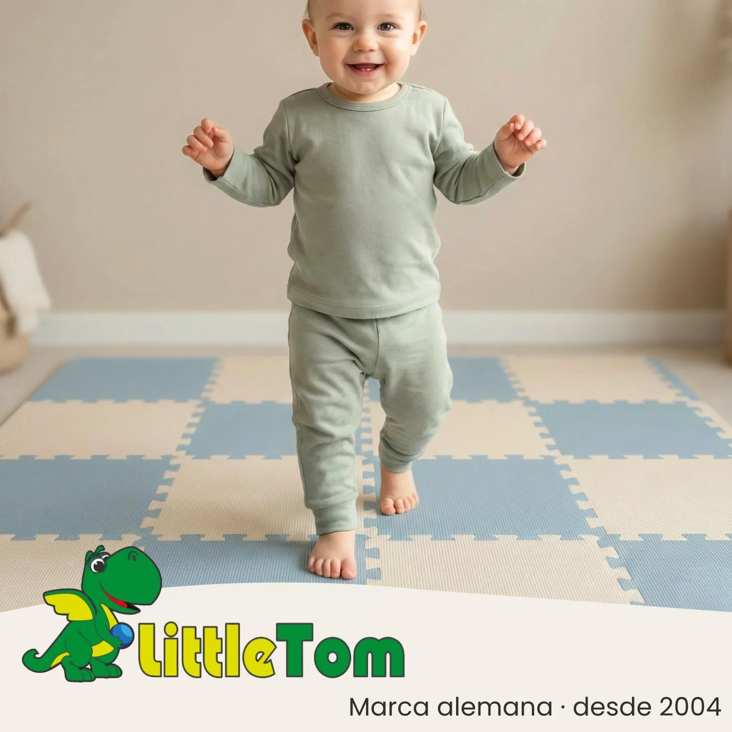 LittleTom Alfombra Puzzle para Niños 30x30 cm Espuma EVA Antideslizante Certificada TÜV