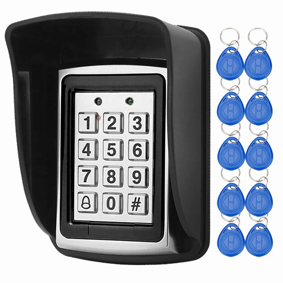 LIBO Controlador RFID de Control de Acceso Impermeable, 1000 Usuarios, 10 Llaves 125 KHz