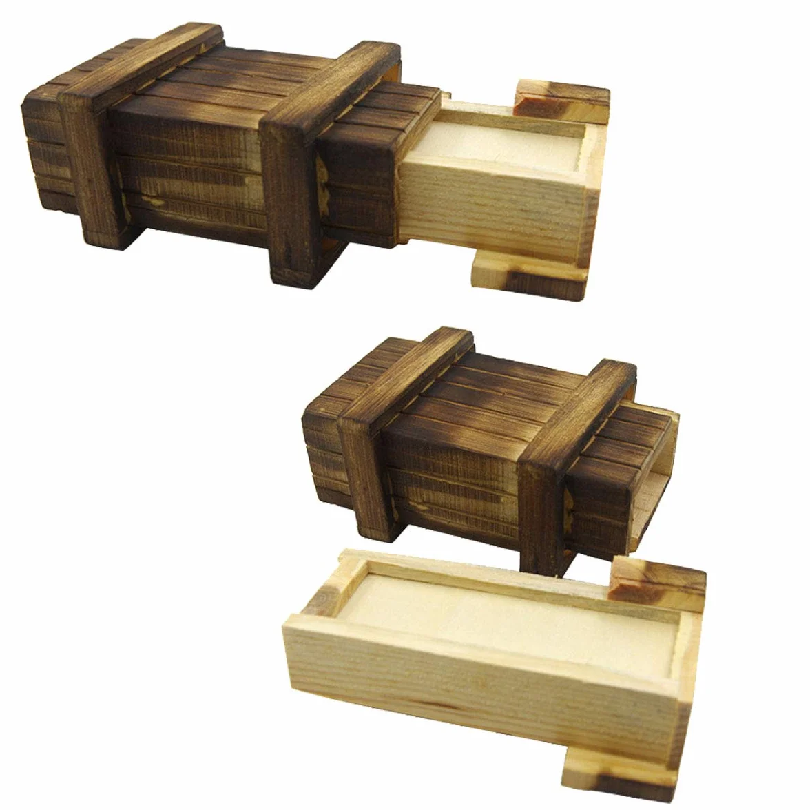 Caja Secreta de Madera Misteriosa para Rompecabezas, Caja Mágica de Madera para Niños y Adultos