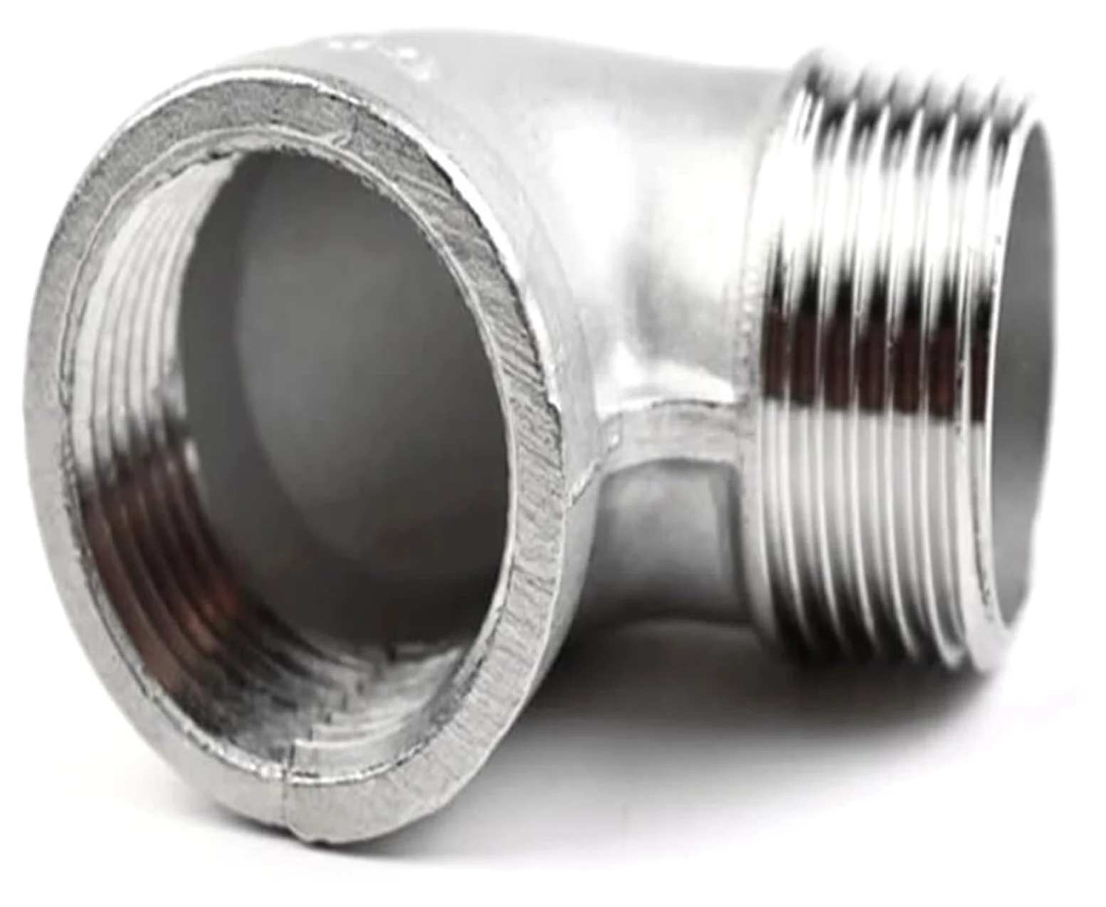 accesorios de conexión de tubería, Codo de acero inoxidable, codo de 90 grados, acoplador de conector de codo macho a hembra, accesorio de tubería de acero inoxidable 304(3/8 Inch)