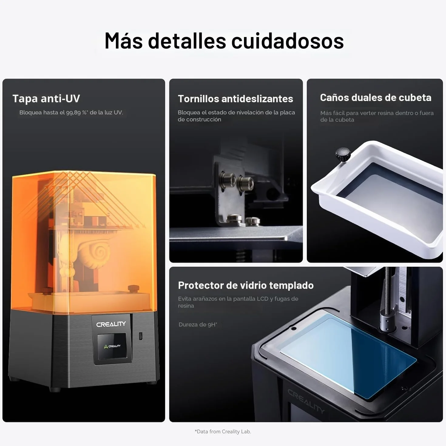 Creality Halot R6 Impresora 3D de Resina, 2K Pantalla LCD Monocromática, Fuente de Lluz Mejorada con Impresión de Alta Precisión, Flujo de Trabajo Simple Impresoras 3D de Resina para Principiantes