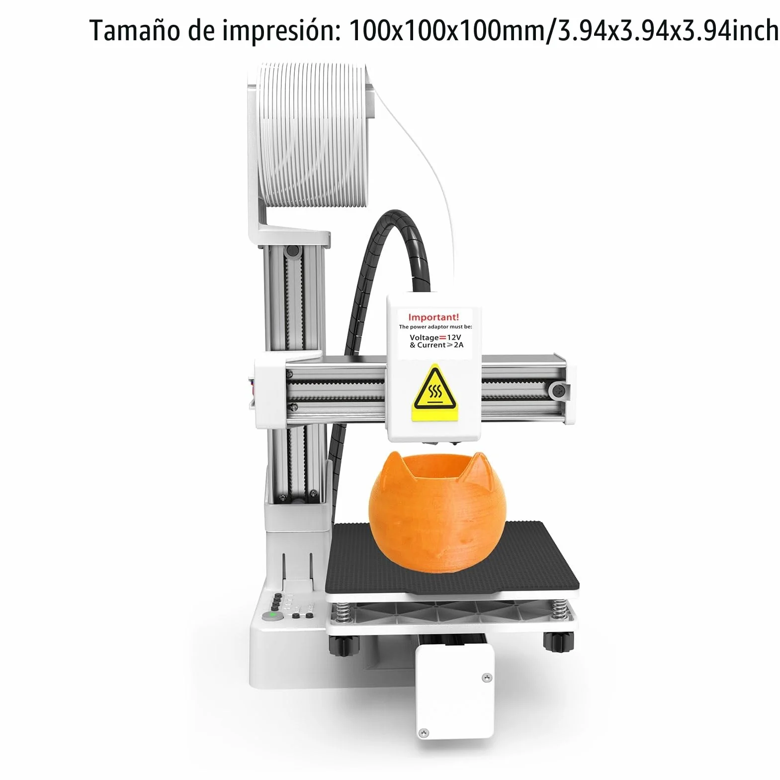 Impresora 3D, alta precisión, 10-40 mm/s, mini impresoras 3D para principiantes y aficionados al bricolaje, admite filamento PLA TPU de 1,75 mm, impresora 3D para principiantes con formato de