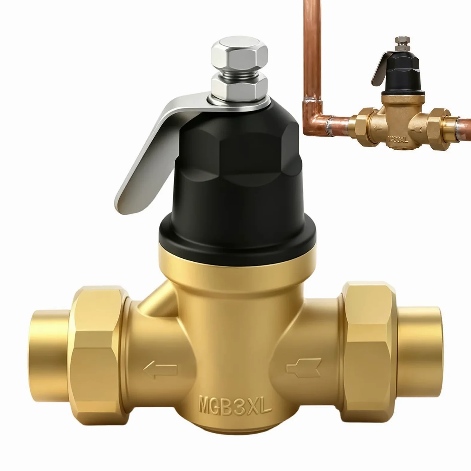 Reductor De Presión De Agua Válvula Ajustable De Grifo De 3/4 Pulgada De | Regulador De Presión De Agua Para Riego Para Hogar Industria Residencial Comercial Jardín Autocaravana Riego