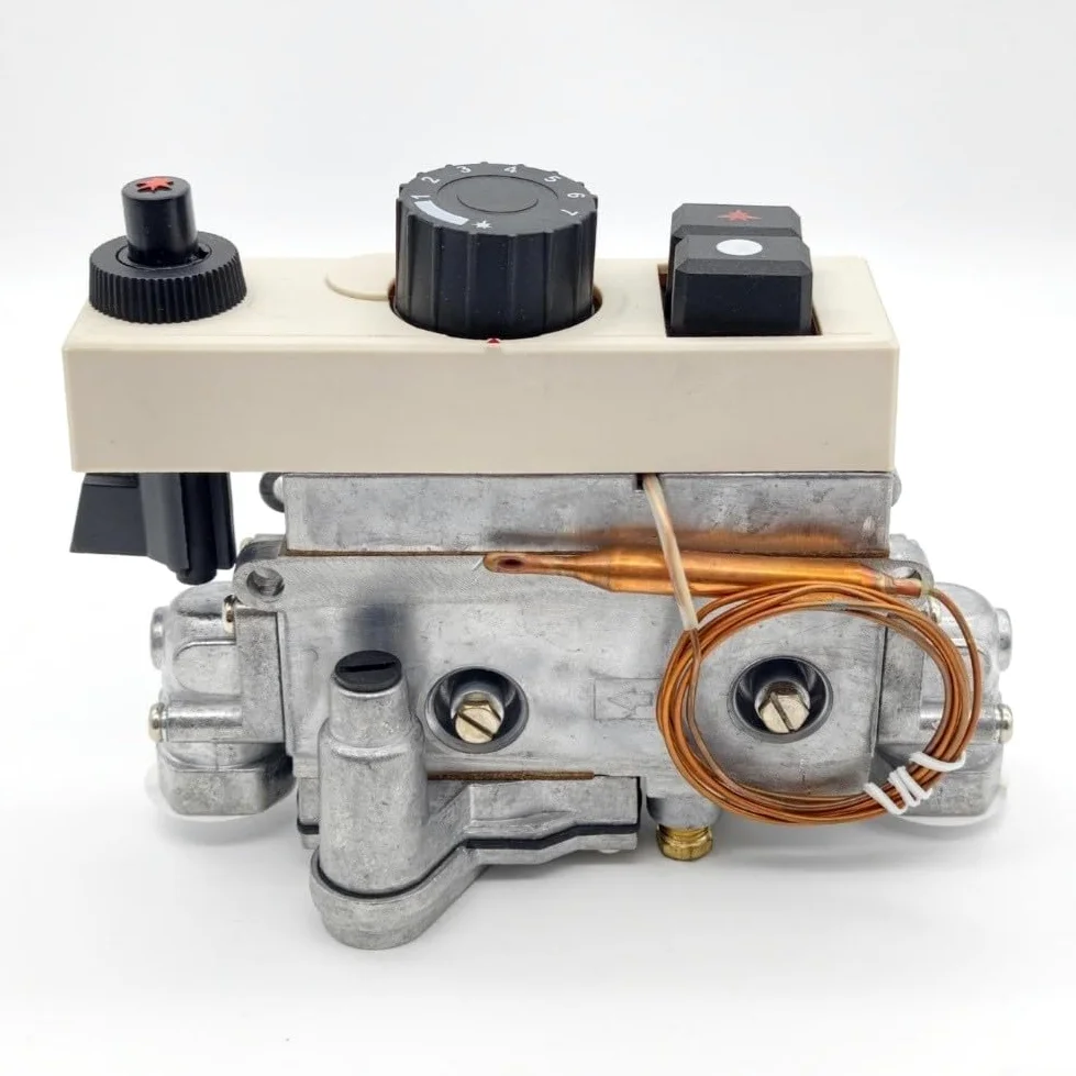 Válvula de control de temperatura 710, válvula de control de termostato de gas 120-200 ℃ Controlador de gas de alta presión para horno industrial de vapor de freidora (SMT-WK002C)