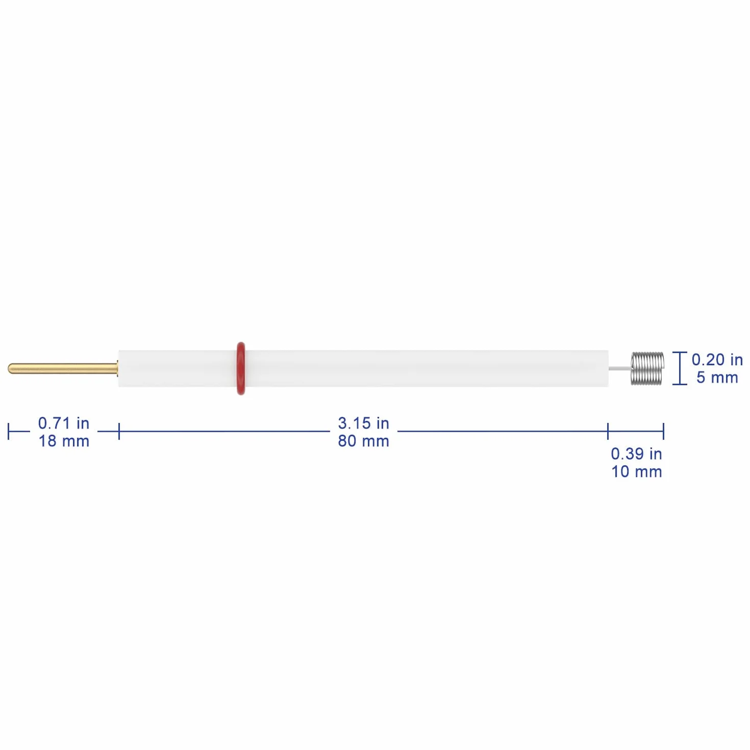 Labasics Electrodo de Anillo de Platino, Pureza 99.99%, Electrodo de Bucle con Varilla PTFE de 6mm, Resistente a la Corrosión, Compatible con la Mayoría de Celdas Electroquímicas para Laboratorio