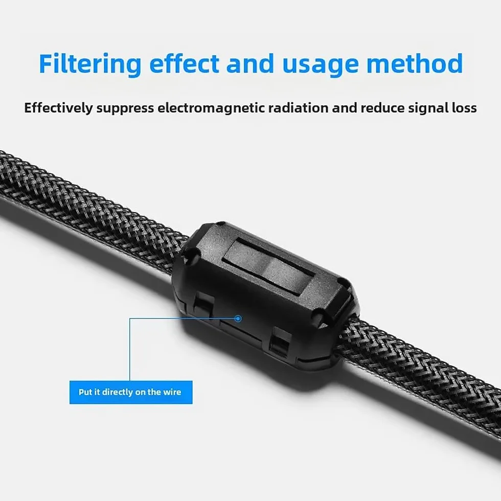 Núcleo de Ferrita Plegable Negro 40 Piezas para Cables de 3.5-13mm