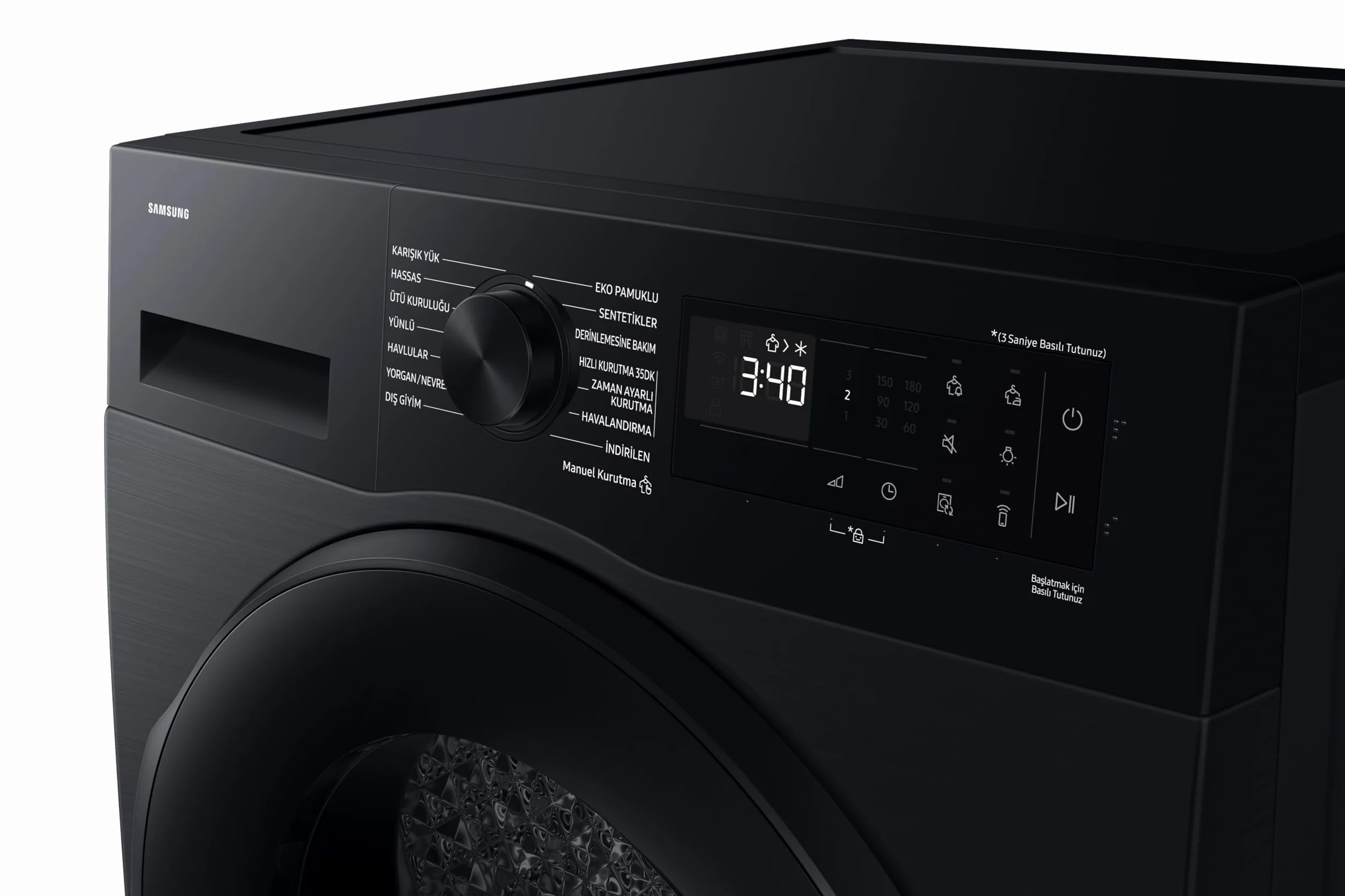 Samsung Secadora AI 9Kg Hygiene Care+ Clase C Negra DV90DG52A0ABEC