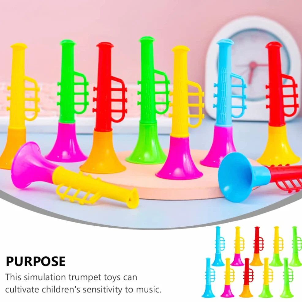 TOYANDONA 30 Unids Instrumentos Musicales Juguetes Buglet Pequeño Silbato Vertical Trompeta