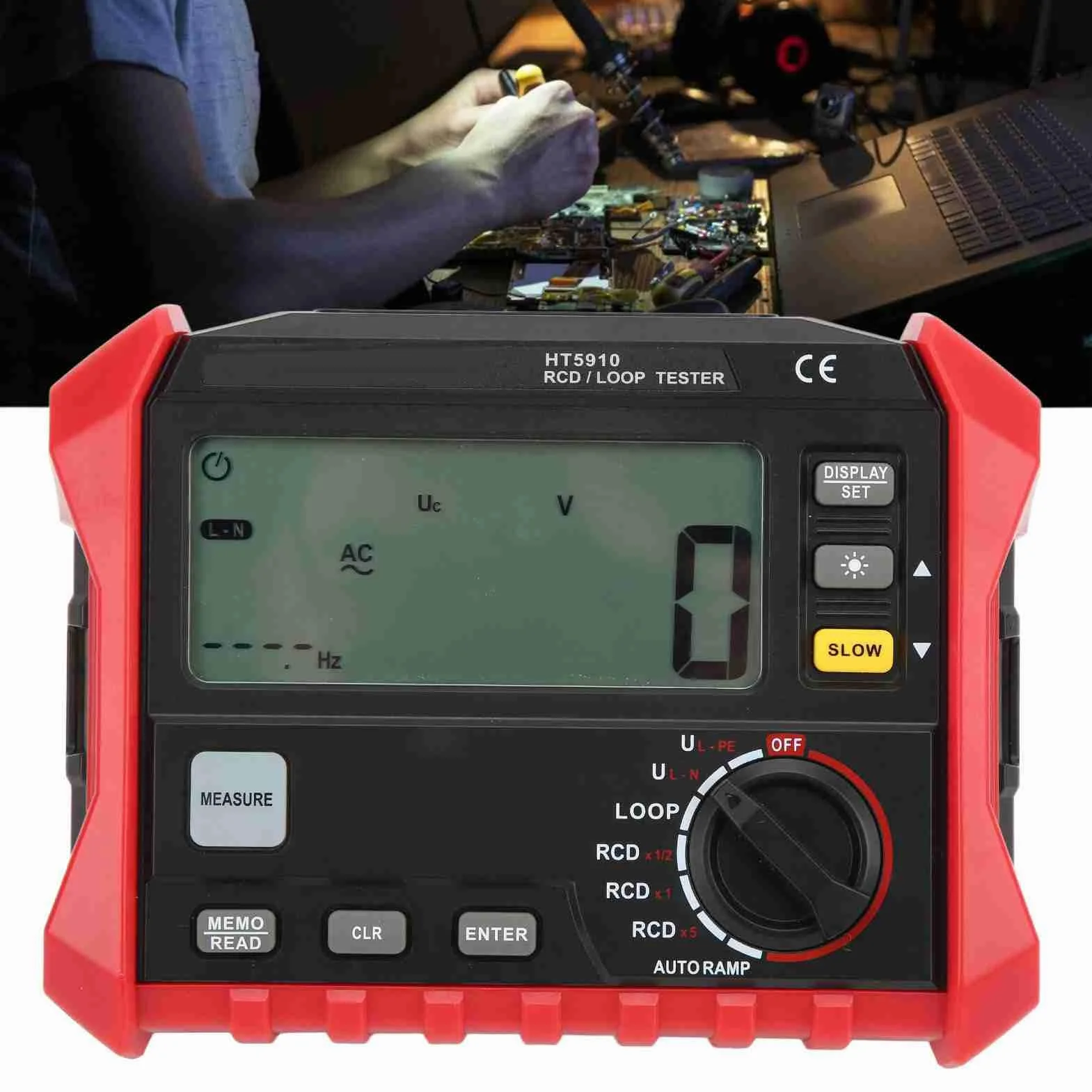 Instrumento de Prueba de Resistencia de Bucles de Resistencia de Aislamiento Digital Prueba de Bucles RCD Medidor de Instrumentos Eléctricos de Rango Automático Completo