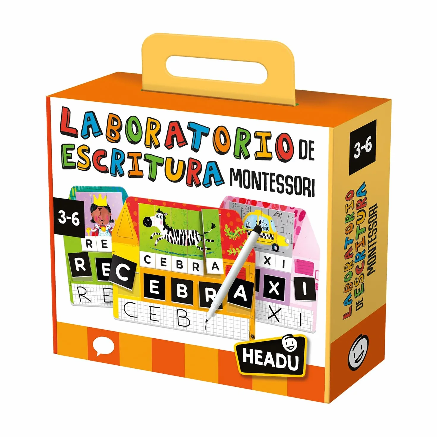 Headu Laboratorio de Escritura Montessori Juegos Infantiles para Niños 3 Años Aprende a Leer y Escribir Pictogramas Autismo Español