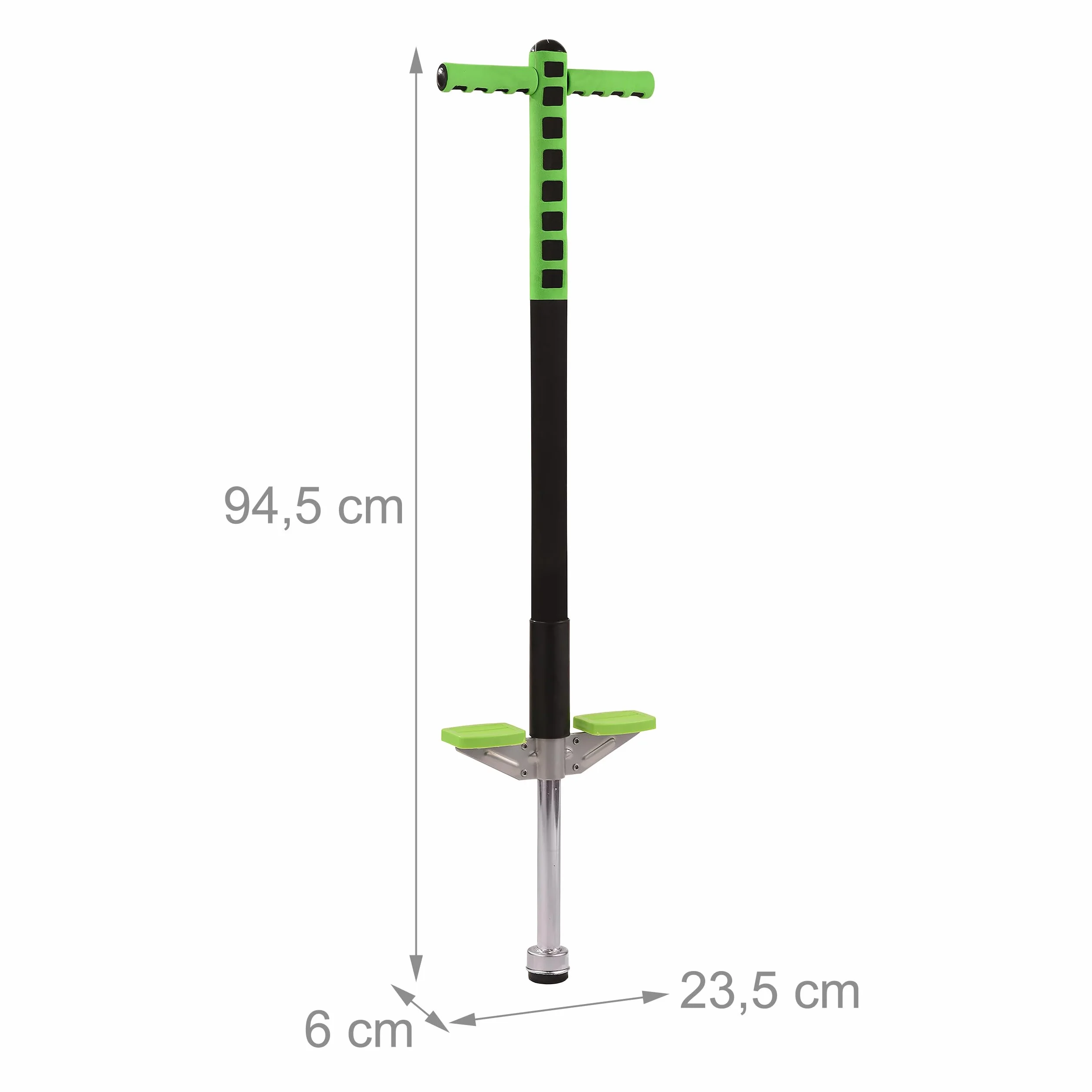 Relaxdays Pogo Stick para niños hasta 35 kg, Acolchado, Antideslizante, Acero, Azul y Verde