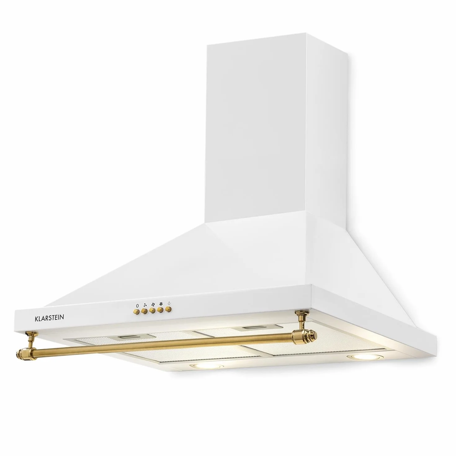 Klarstein Montblanc Campana extractora de pared 60 cm 610 m³/h 165 W LED Blanco