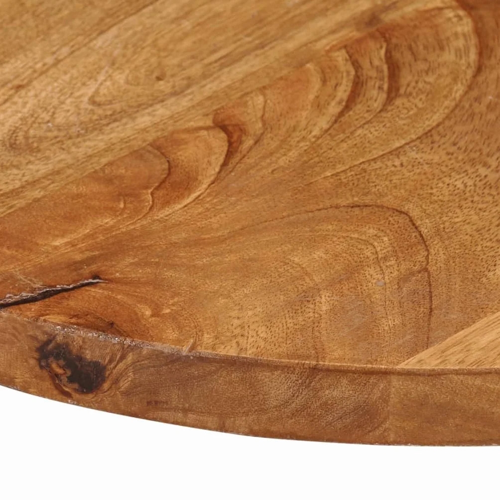 vidaXL Tablero de Mesa Redondo Madera Maciza de Mango Ø 60x2,5 cm, Superficie de Mesa, Tablero de Mesa de Madera, Tablero de Mesa de Centro