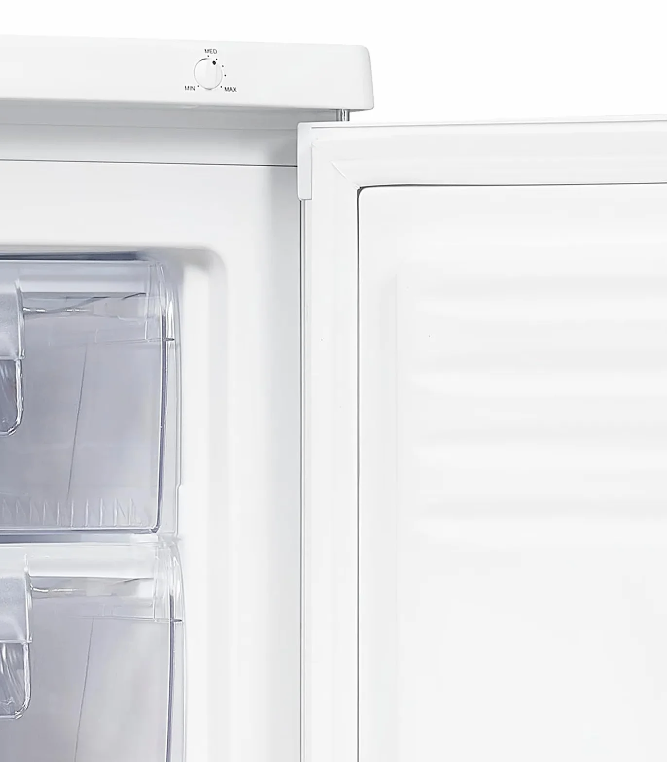 Exquisit Congelador Vertical 91L Blanco Clase E 4 Cajones Puerta Reversible Control Temperatura