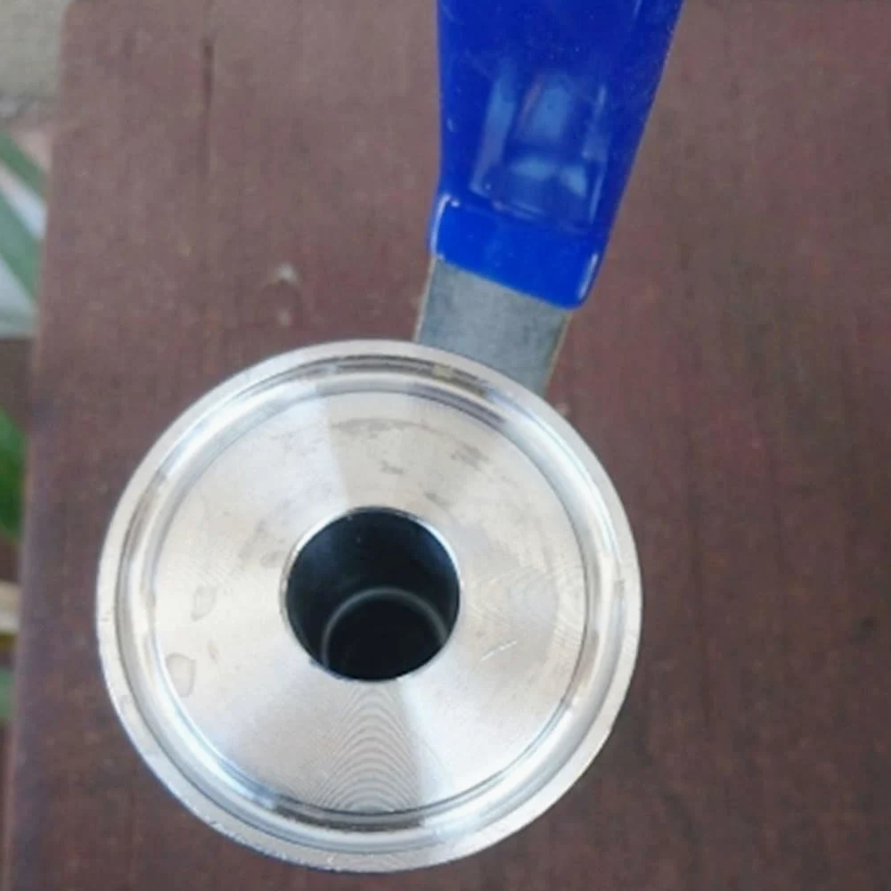 conexión rápida de la válvula de Bola, 3/4" 19mm 304 Stainless Steel Sanitary Ball Valve Tri Clamp Ferrule Type, For Homebrew Diary Product
