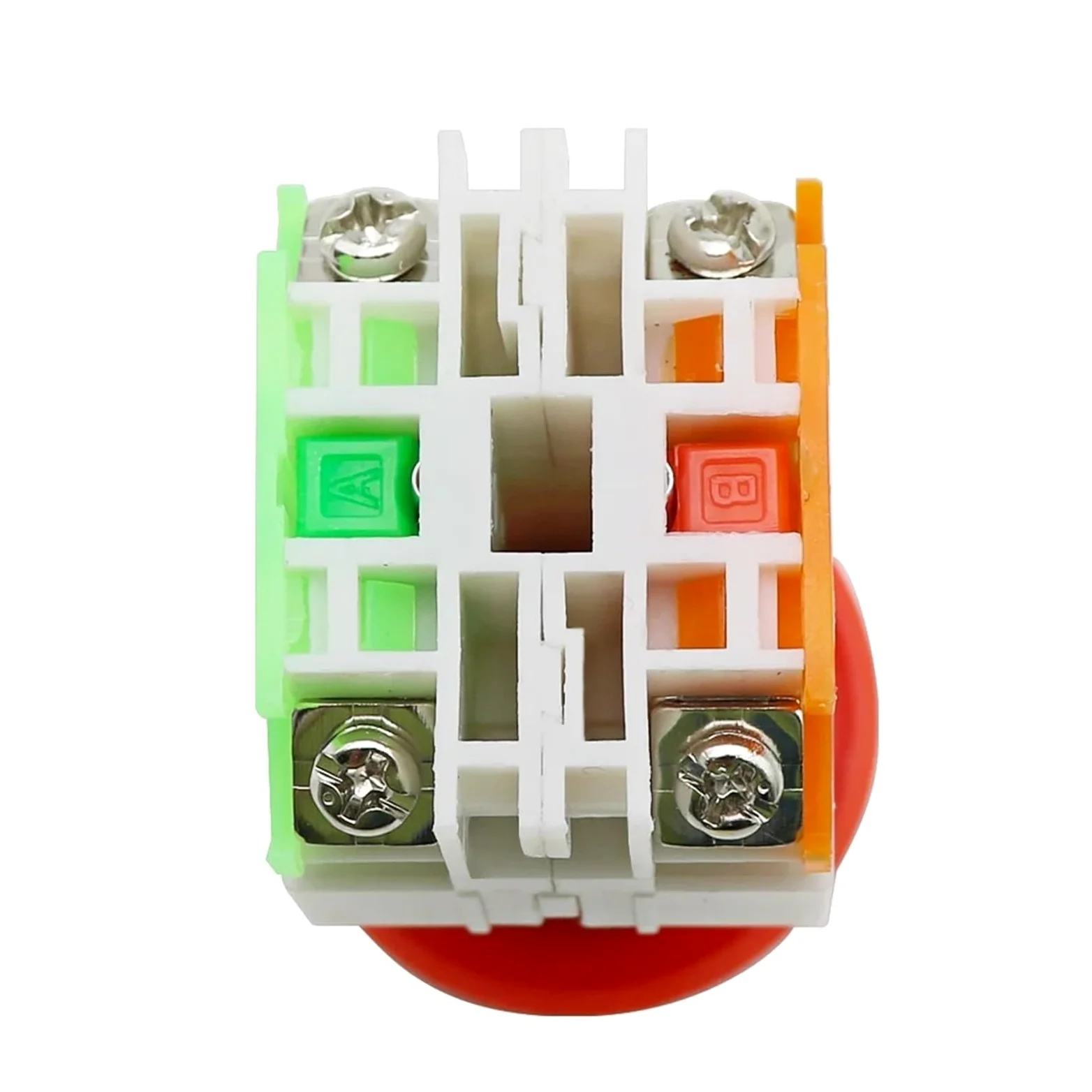 Interruptor pulsador de parada emergencia DPST, 1NO, 1NC, CA 660 V, 10 A, for ascensores, con enclavamiento y autobloqueo, 1 unidad