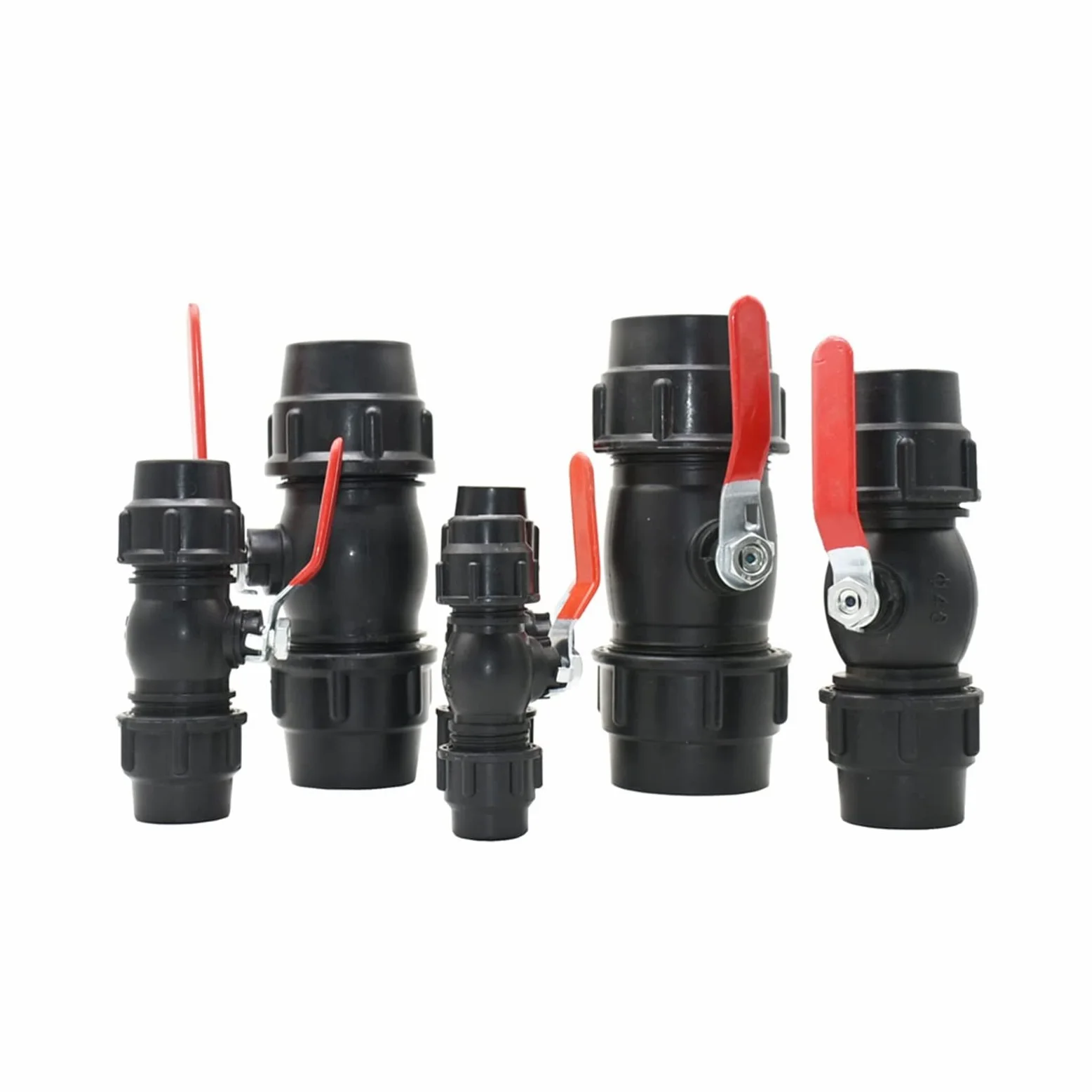 Adaptador de conector de manguera 20/25/32/40 / 50 / 63mm Tubería de agua plástica Conector rápido Válvula de bola Válvula de metal Faucet EDUCACIÓN FÍSICA Accesorios de válvulas de tubería