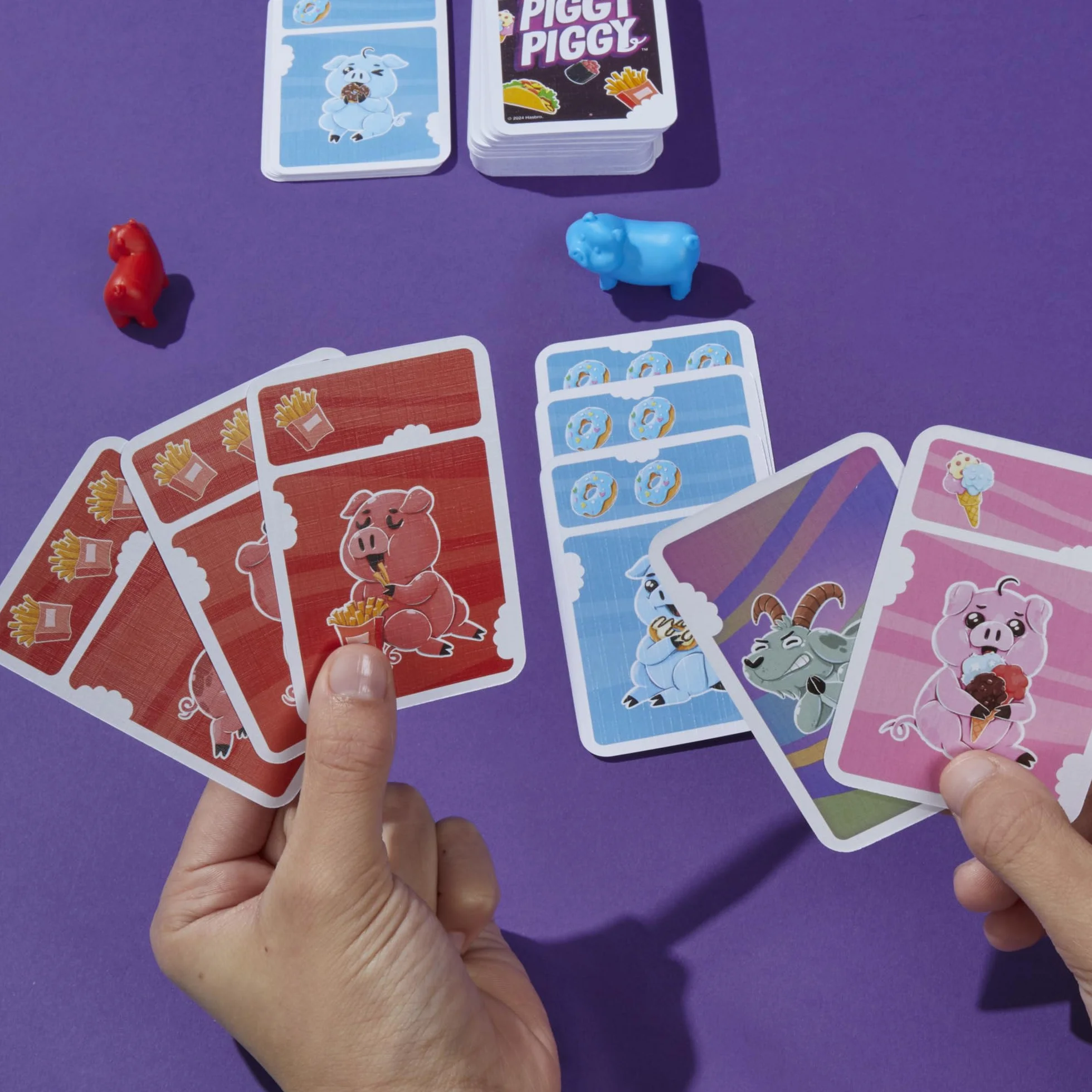 Hasbro Gaming Piggy Piggy Juego de Cartas 2-6 Jugadores 7 Años