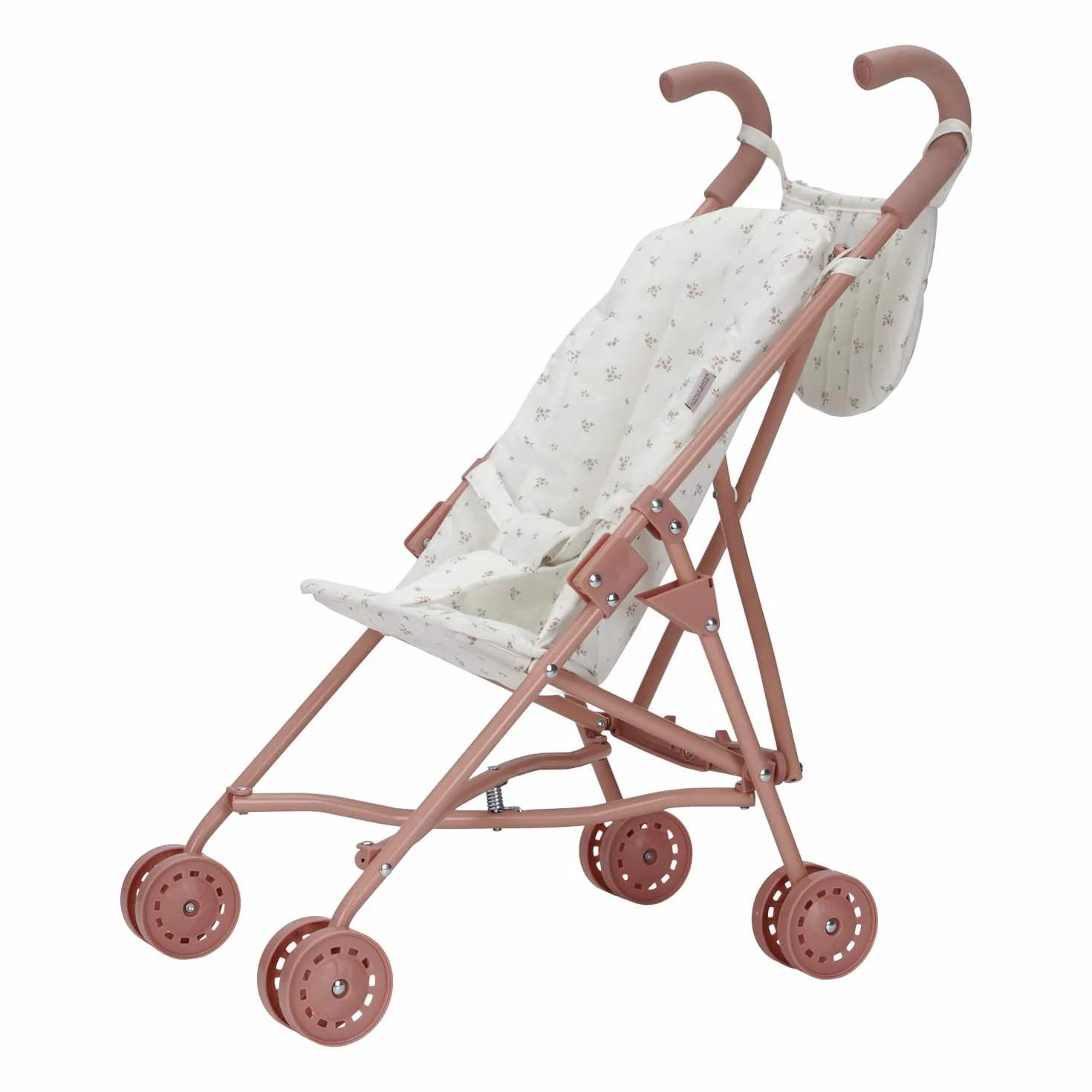 Little Dutch Cochecito plegable de metal para muñecas 33-46 cm blanco rosa
