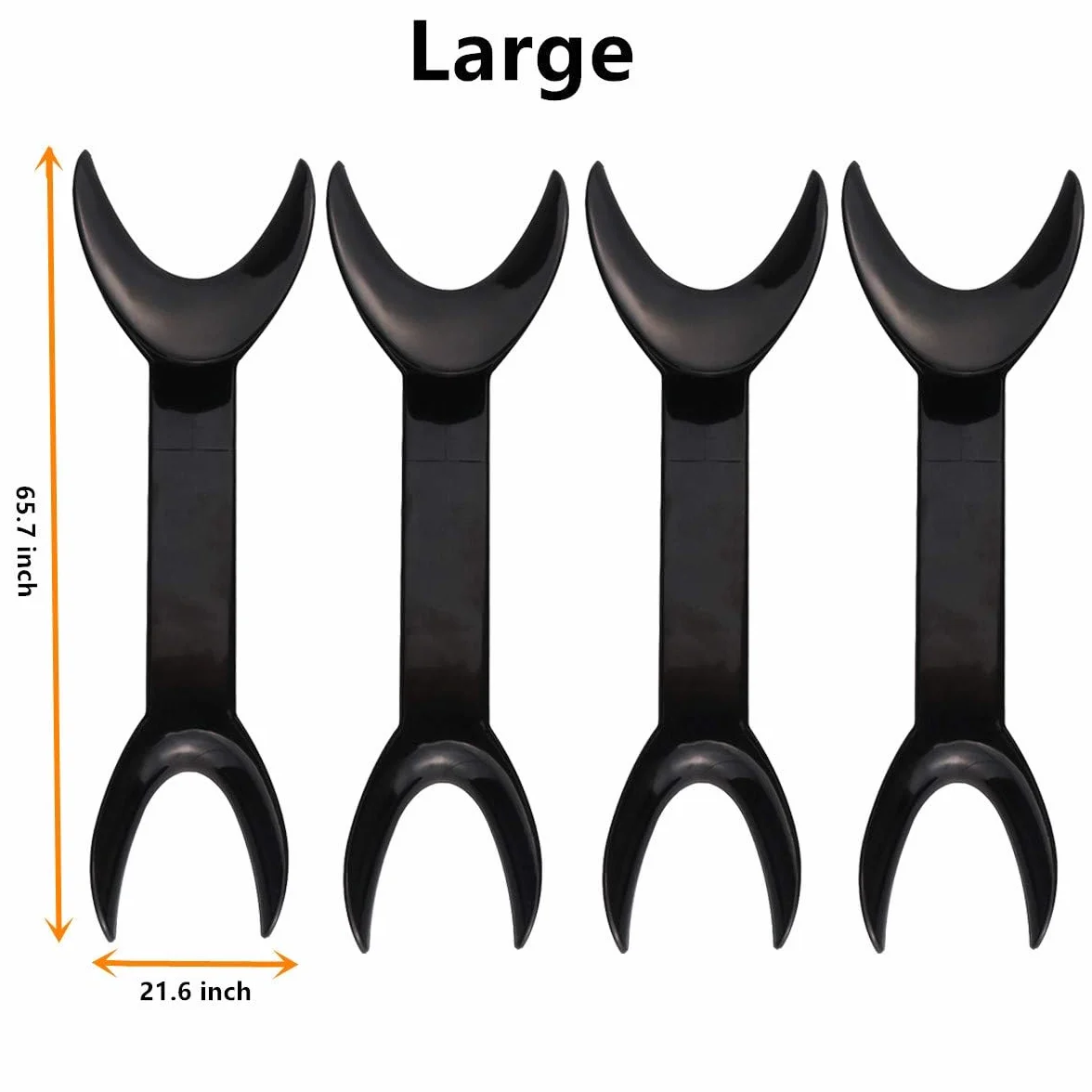 Paquete de 8 retractores de labios intraorales en forma de T negros, 4 abridores de boca de doble cabeza de tamaño grande + 4 de tamaño pequeño para blanqueamiento de dientes, herramienta de cuidado