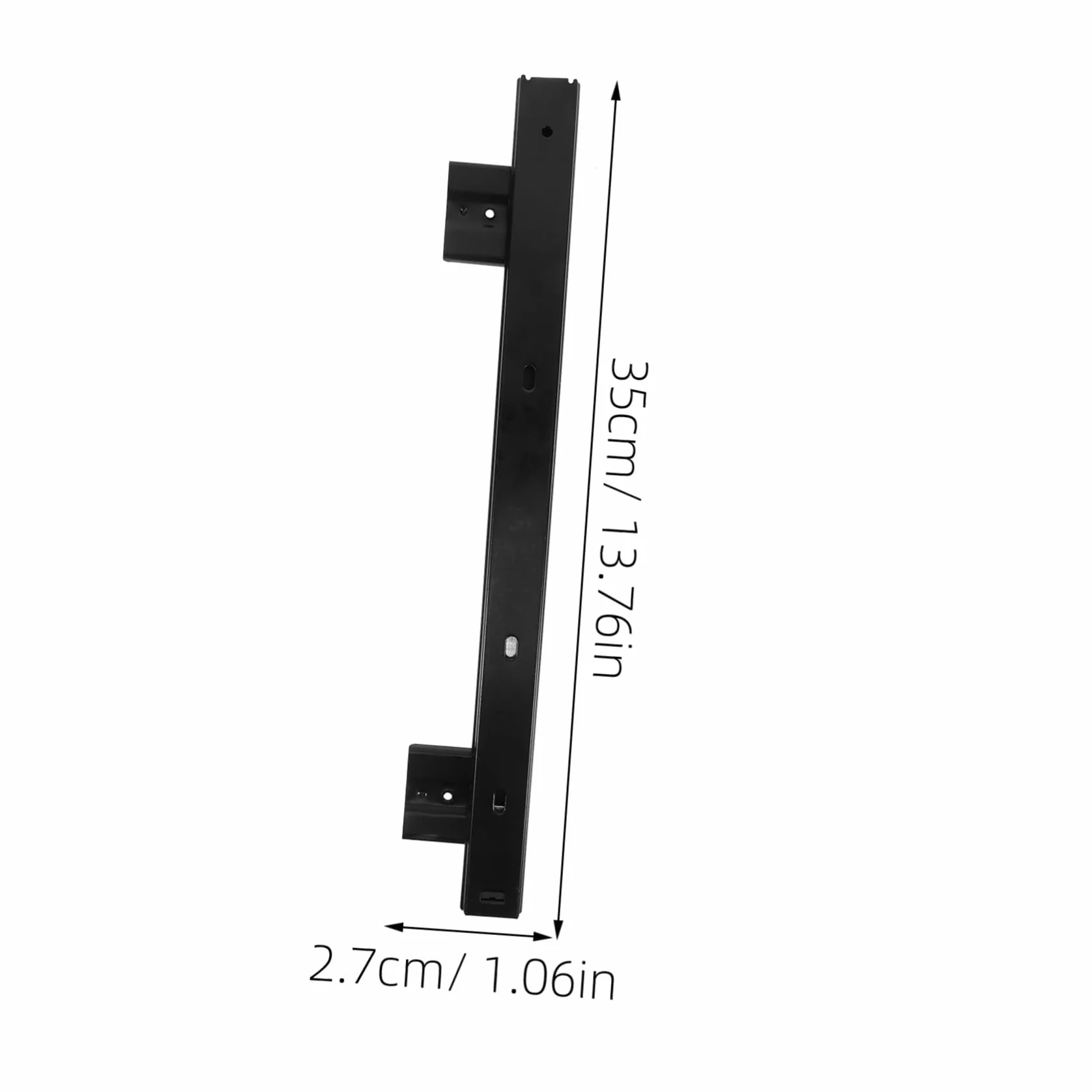 HOMSFOU Riel Deslizante Para Teclado Montaje Lateral Acero Guías Cajón Escritorio 13.77x1.06x0.27In