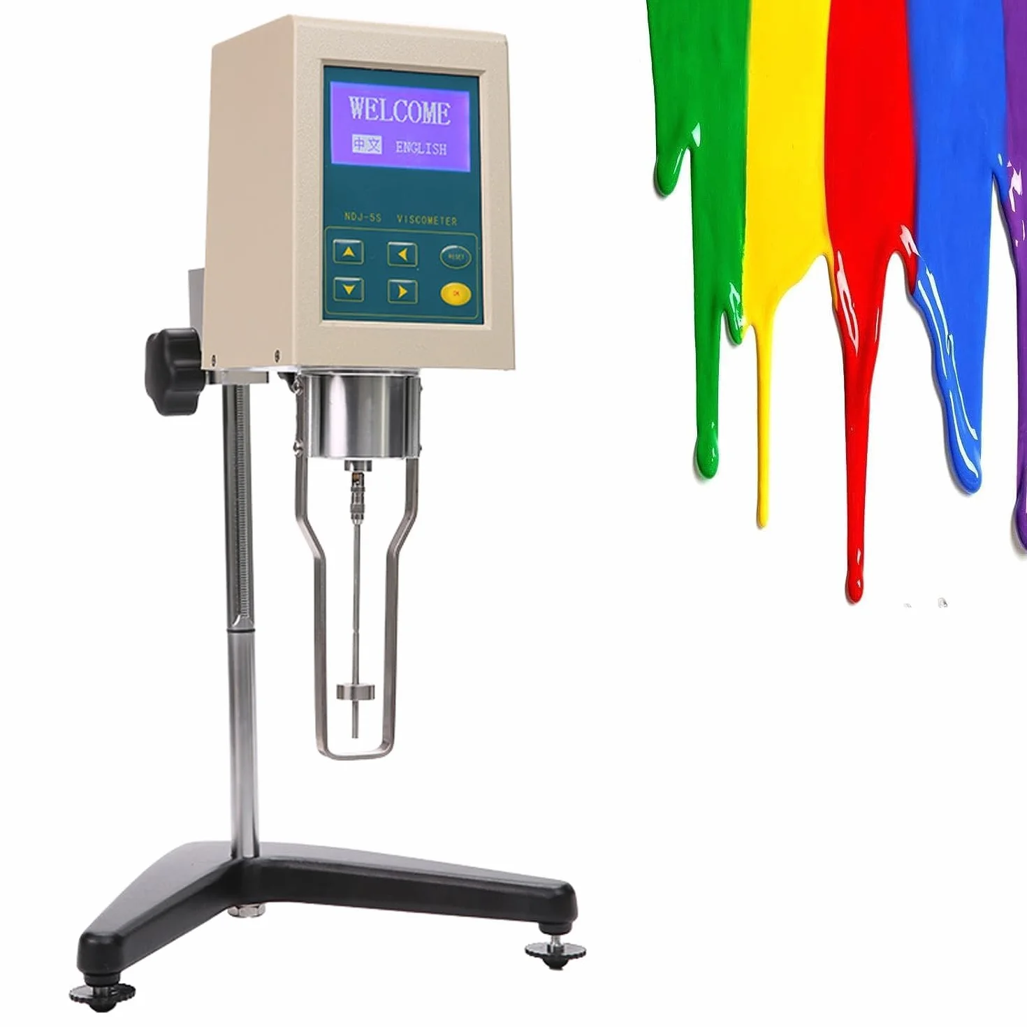 Viscosímetro Rotatorio Digital de Laboratorio 1-100.000 mPa.s ±2% Error 4 Rotores